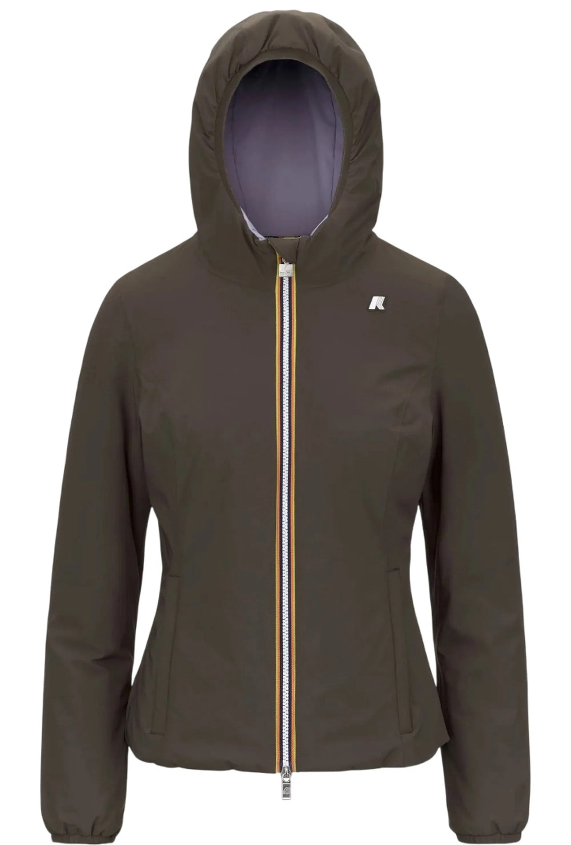 K-Way Giubbino Lily St Warm Reversible Black Olive - Violet K6128Tw 160971