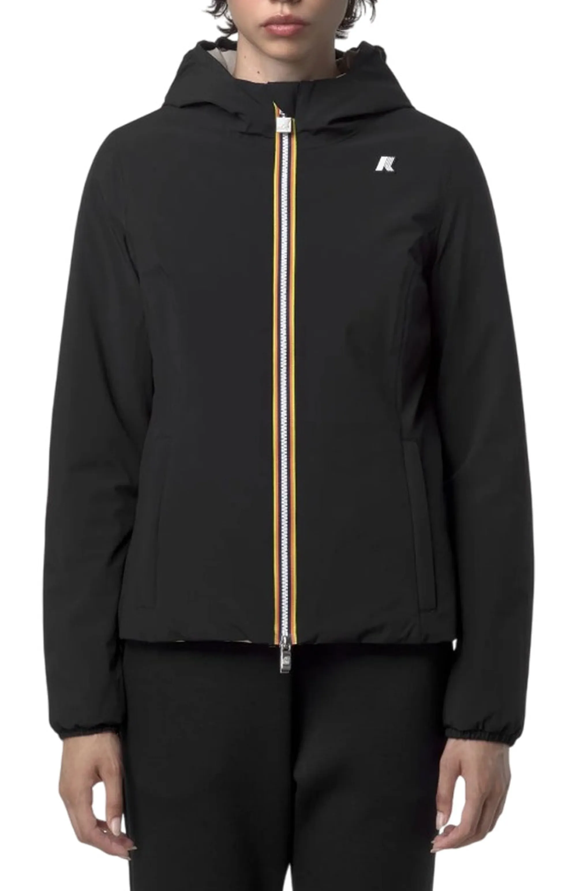 K-Way Giubbino Lily St Warm Reversible Black Pure - Beige C K6128Tw 160951
