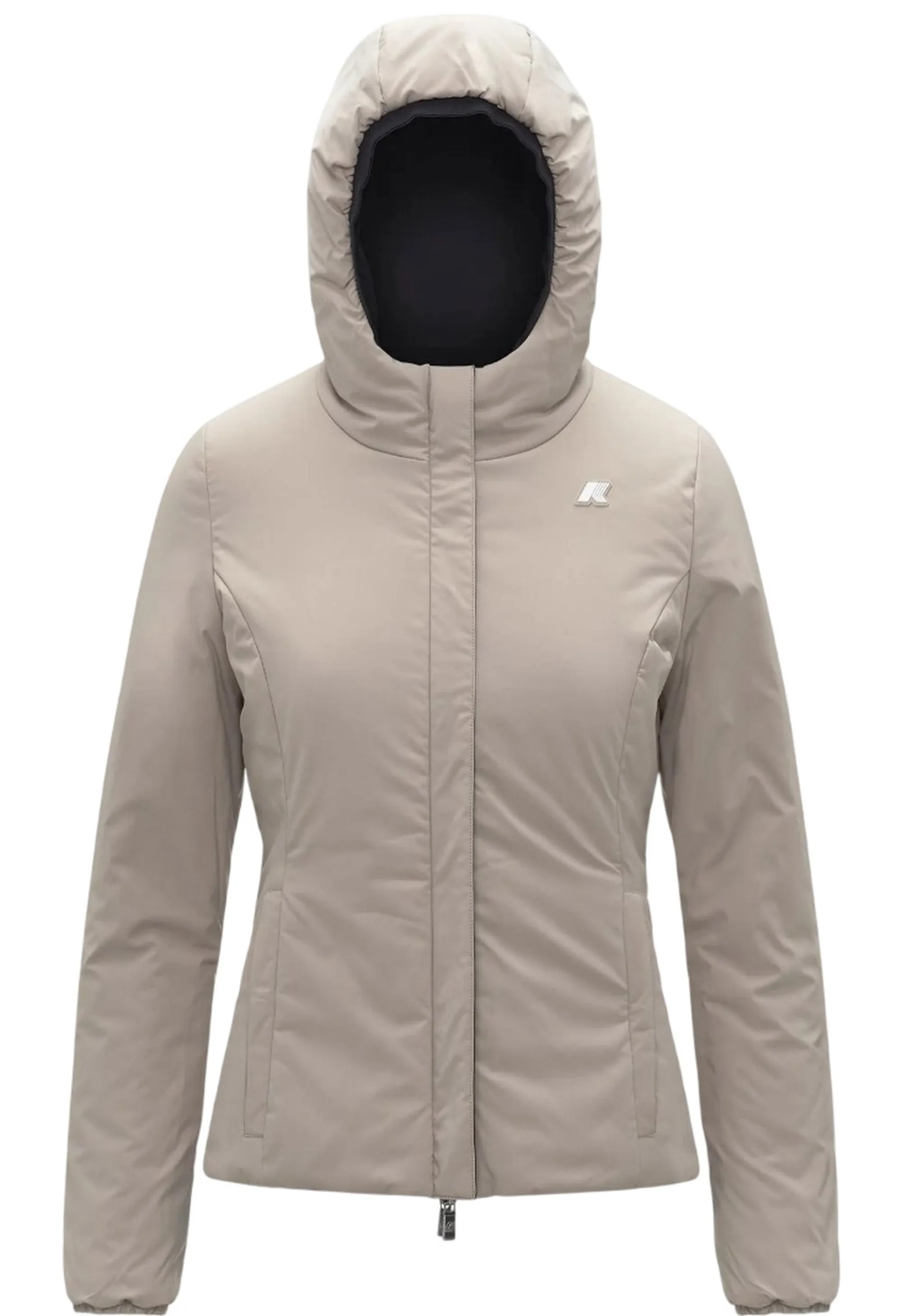 K-Way Giubbino Lily St Warm Reversible Black Pure - Beige C K6128Tw 160961