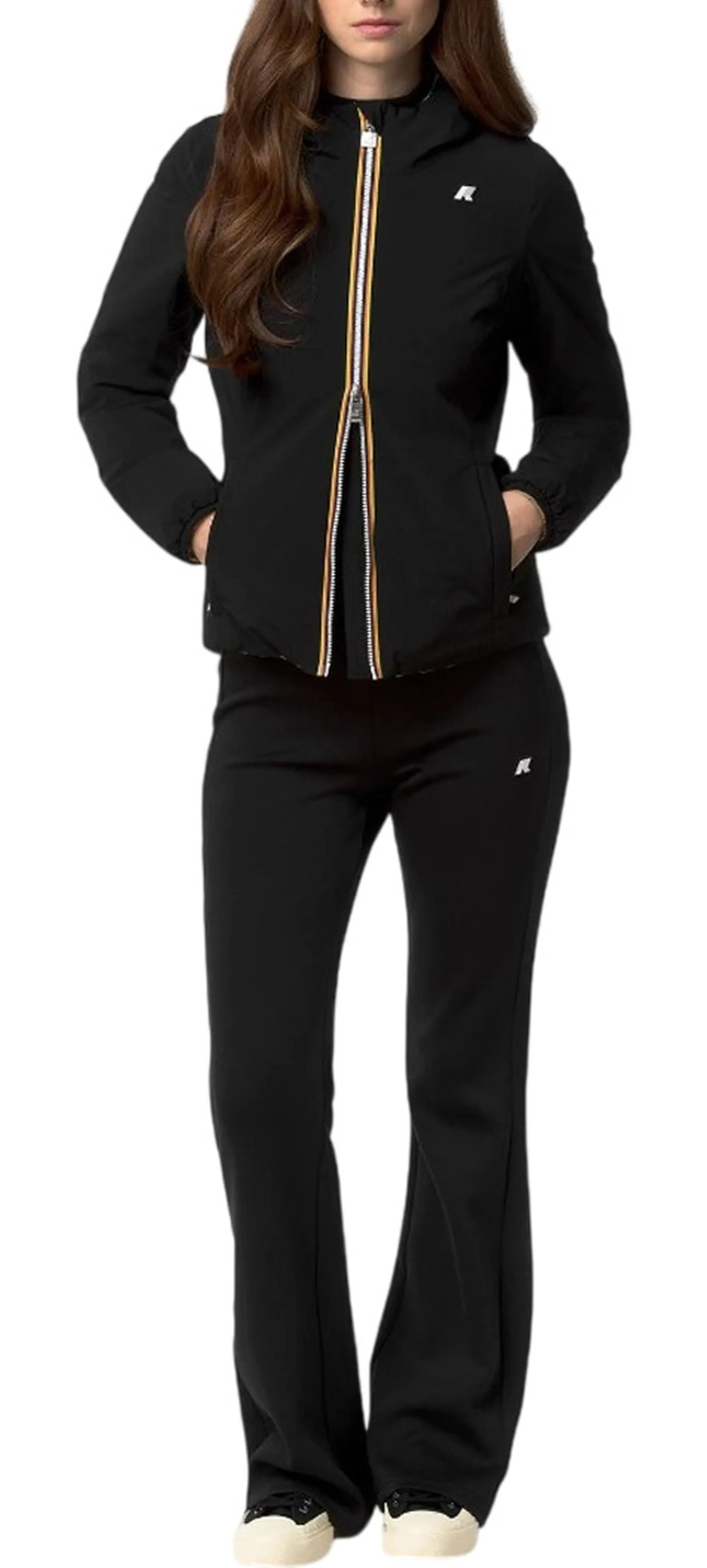 K-Way Giubbino Lily St Warm Reversible Black Pure - Beige K K6128Tw 190525