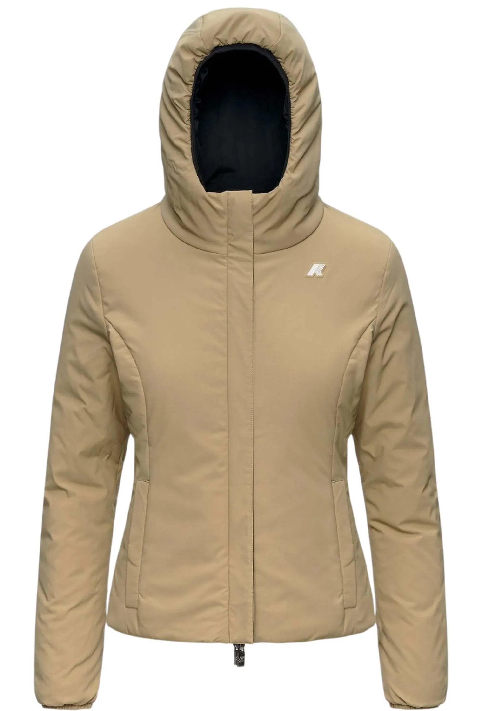 K-Way Giubbino Lily St Warm Reversible Black Pure - Beige K K6128Tw 190527