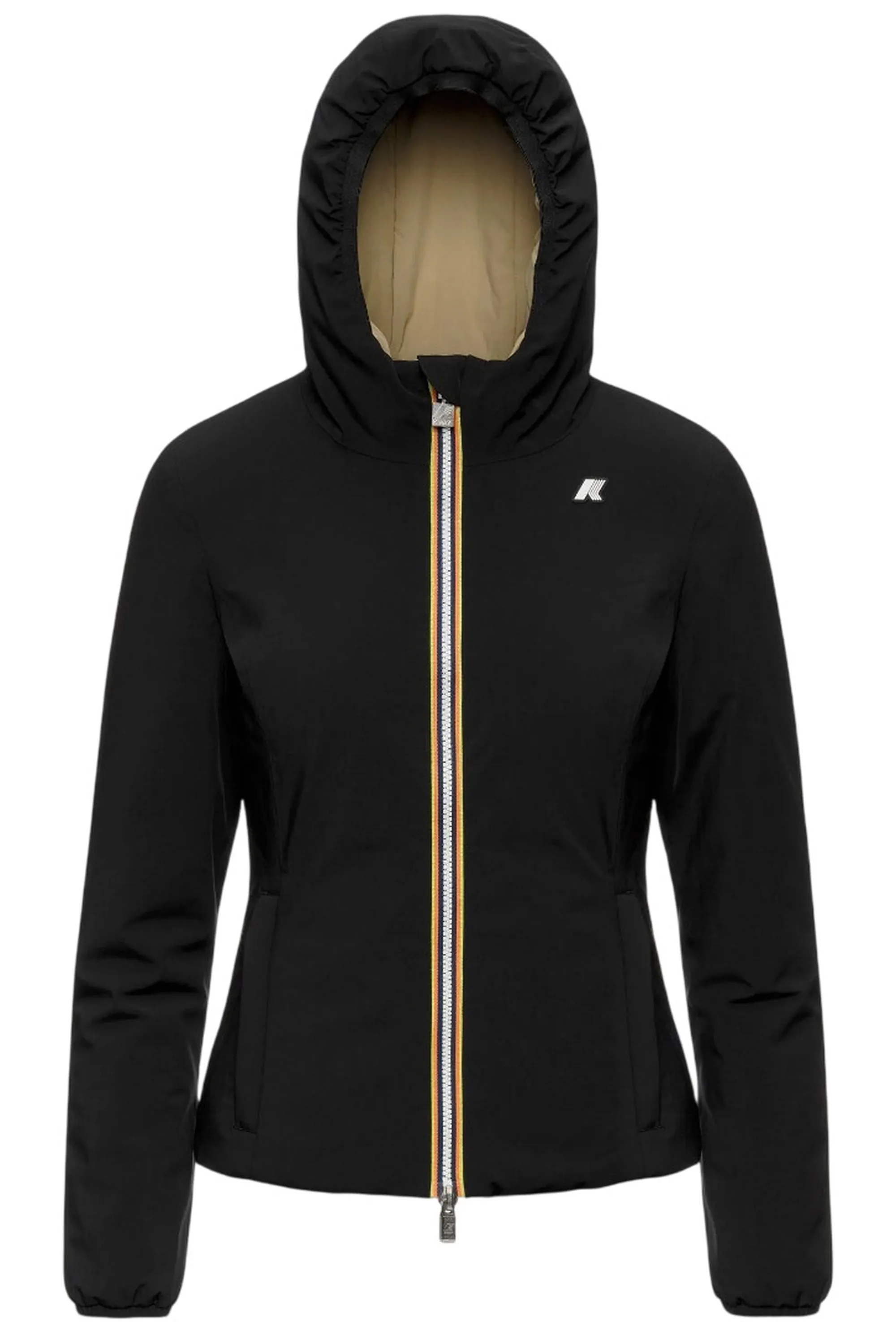 K-Way Giubbino Lily St Warm Reversible Black Pure - Beige K K6128Tw 190528