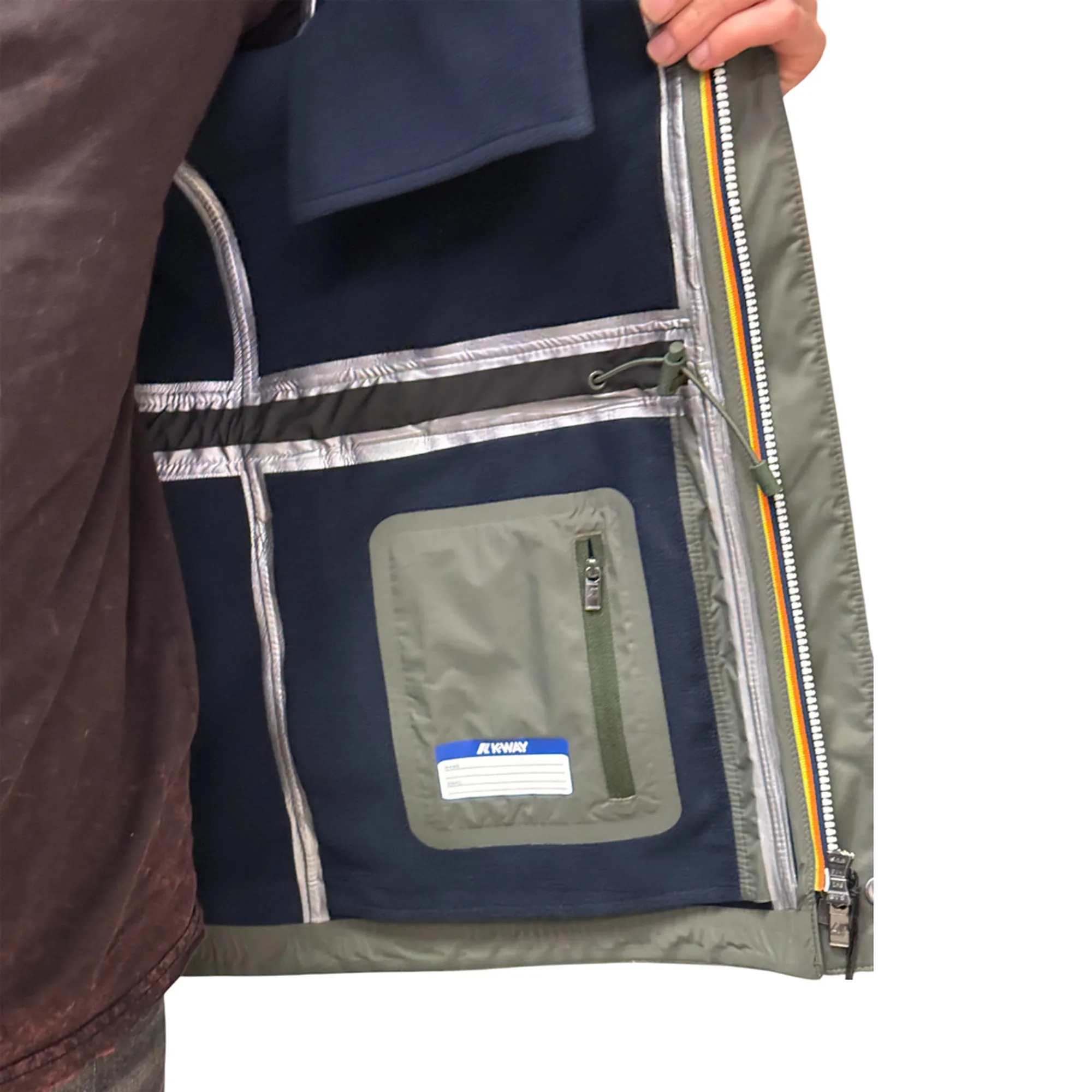 K-Way Giubbino Manphy Bonded Green B - Blue Depht K7126Vw 167508