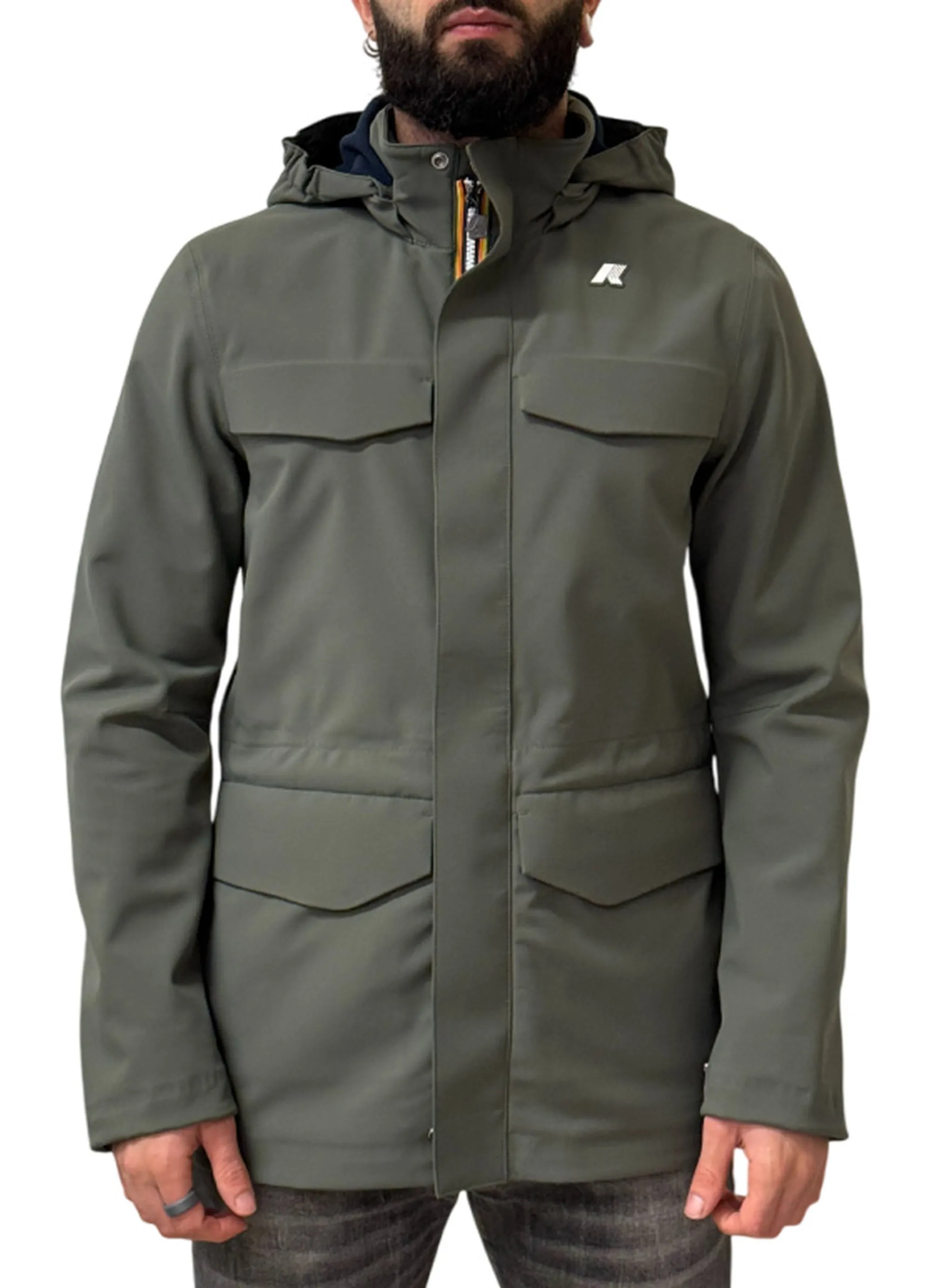 K-Way Giubbino Manphy Bonded Green B - Blue Depht K7126Vw 167509