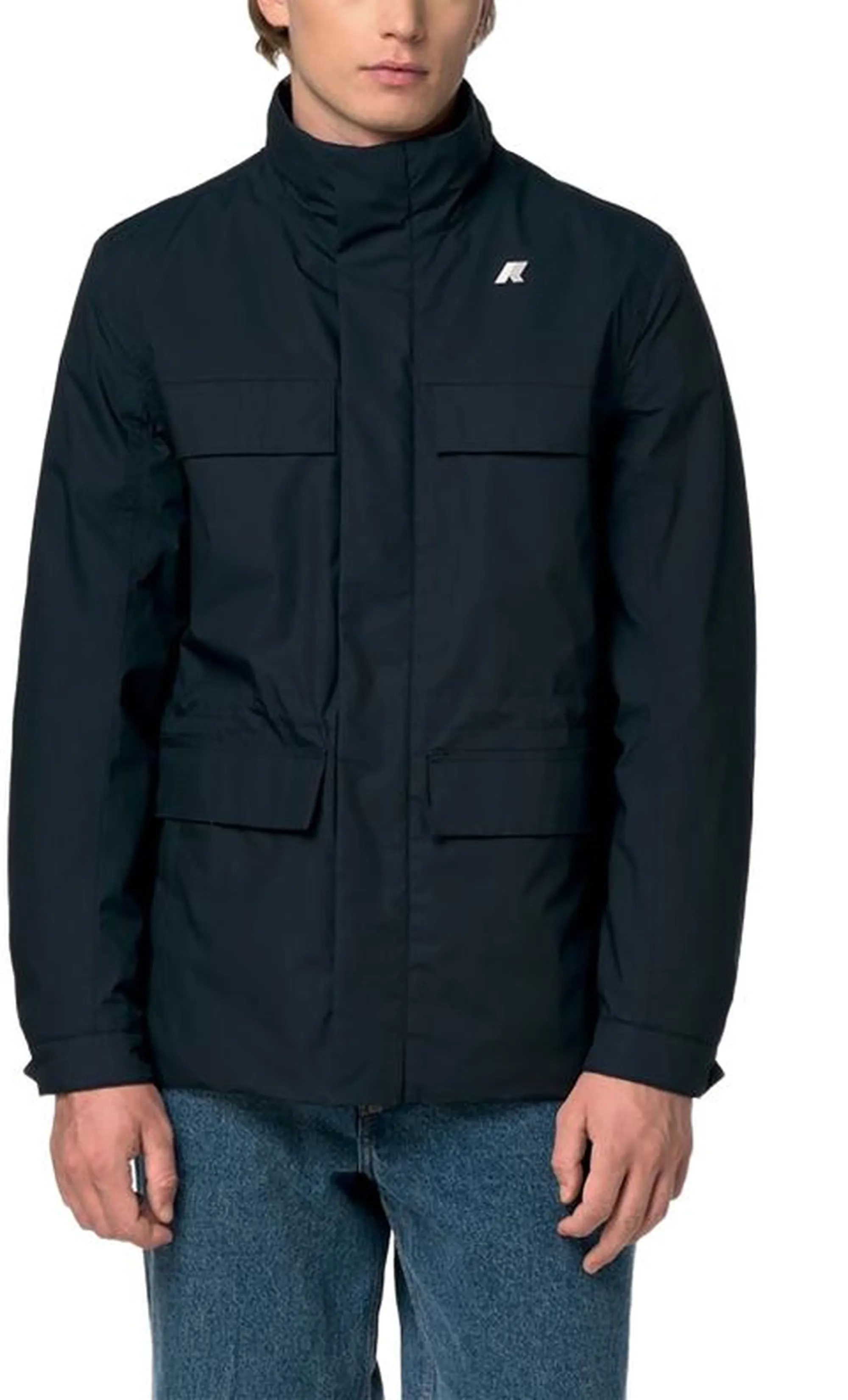 K-Way Giubbino Manuene Warm Micro Canvas Blue Depth K4157Ew 187441