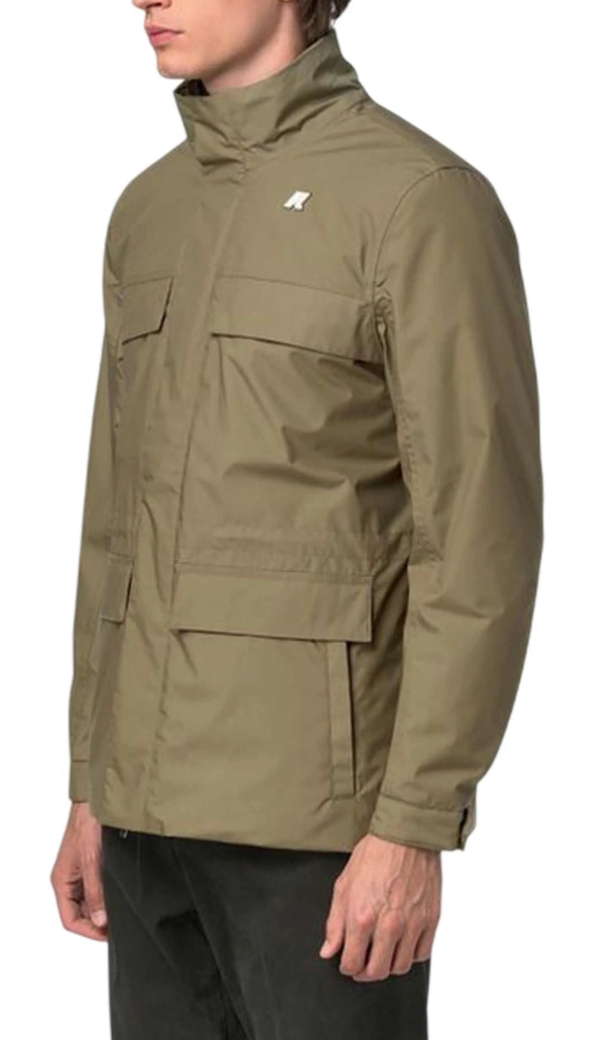 K-Way B'Manuene Warm Micro Canvas Jacket' Green Army K4157Ew 195844