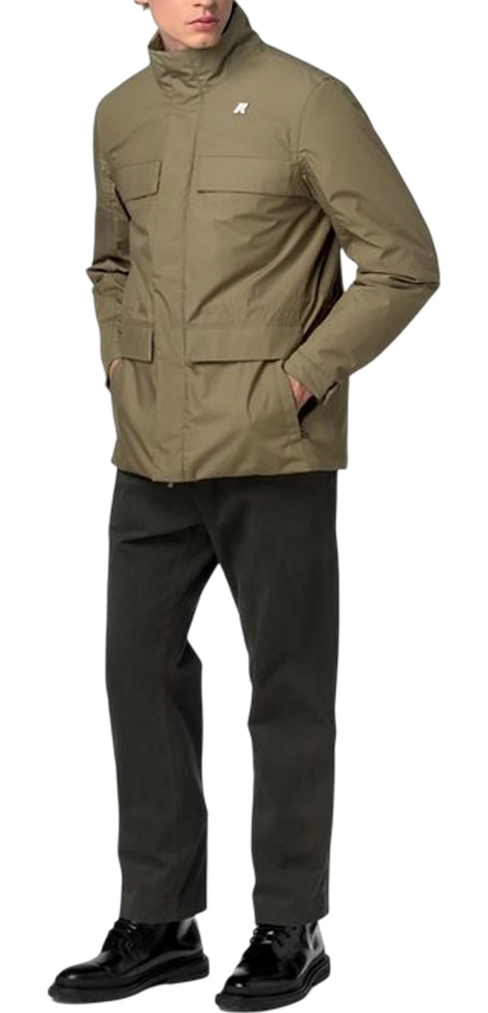 K-Way B'Manuene Warm Micro Canvas Jacket' Green Army K4157Ew 195850
