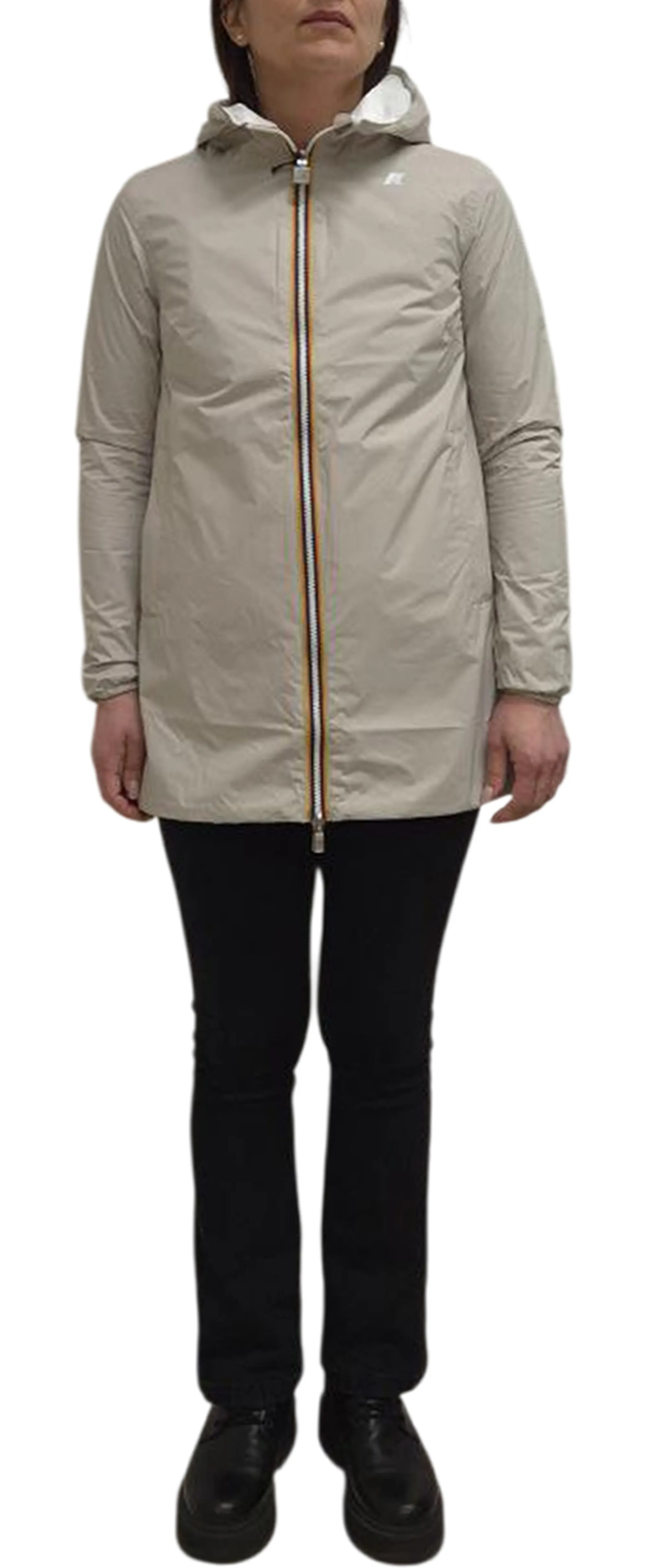 K-Way Giubbino Sophie Plus.2 Reversible Beige Lt - White K7123Mw 179336