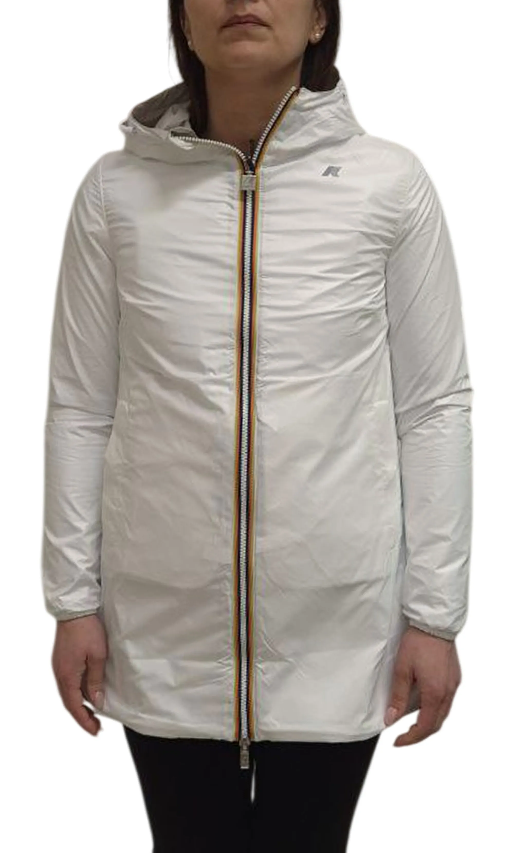 K-Way Giubbino Sophie Plus.2 Reversible Beige Lt - White K7123Mw 179338