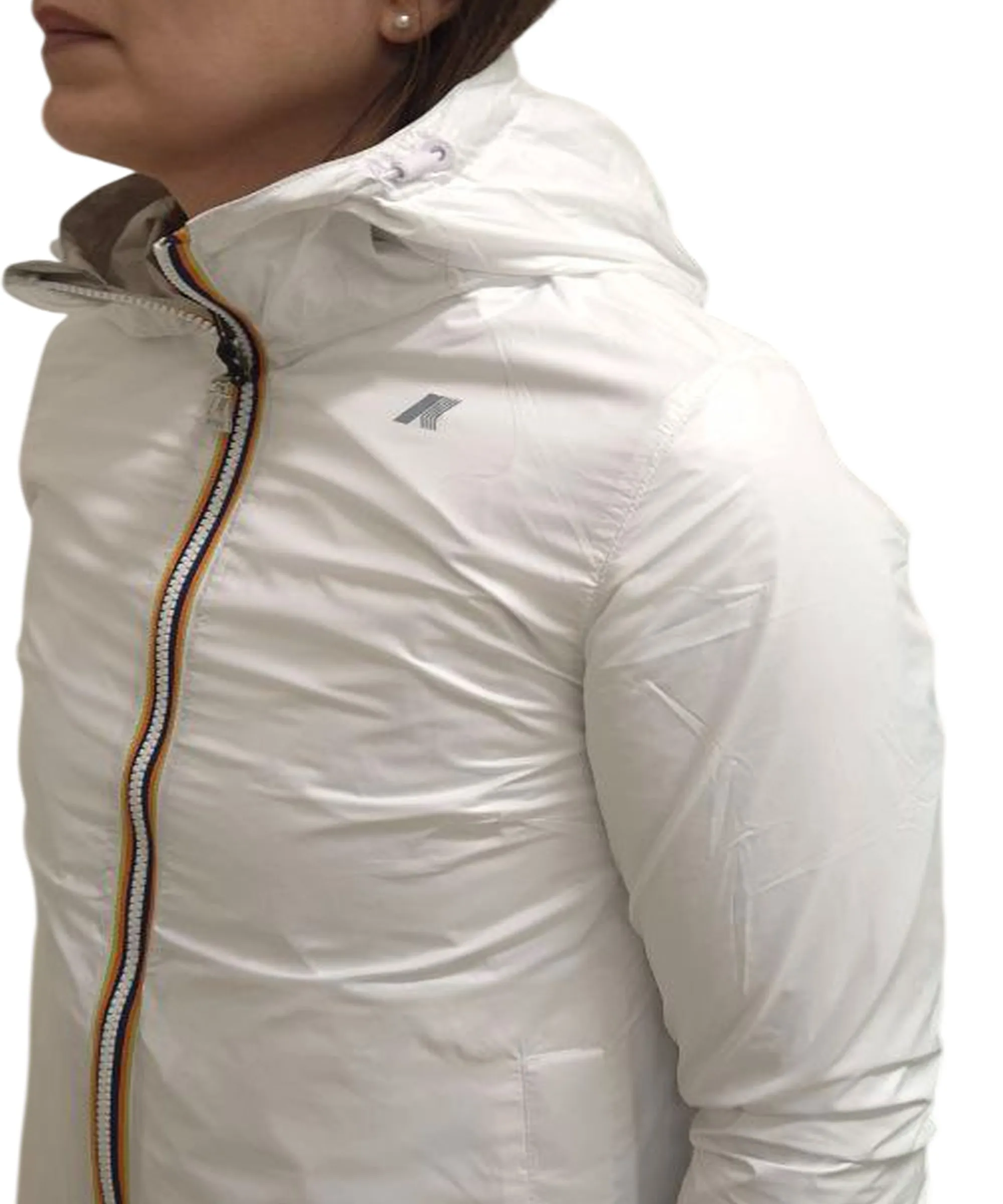 K-Way Giubbino Sophie Plus.2 Reversible Beige Lt - White K7123Mw 179342
