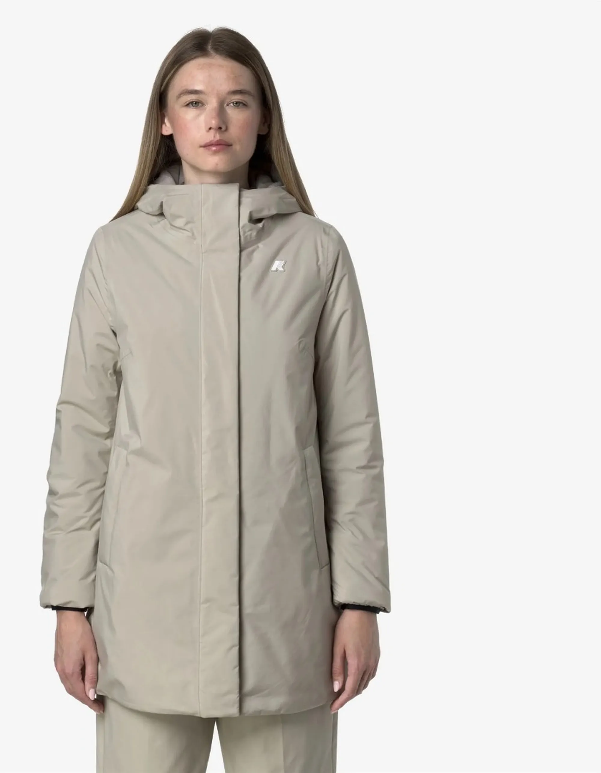 K-Way B'Sophie Soft Touch Marmot Jacket' Beige Cashmere - Grey Goat K71326W 169268