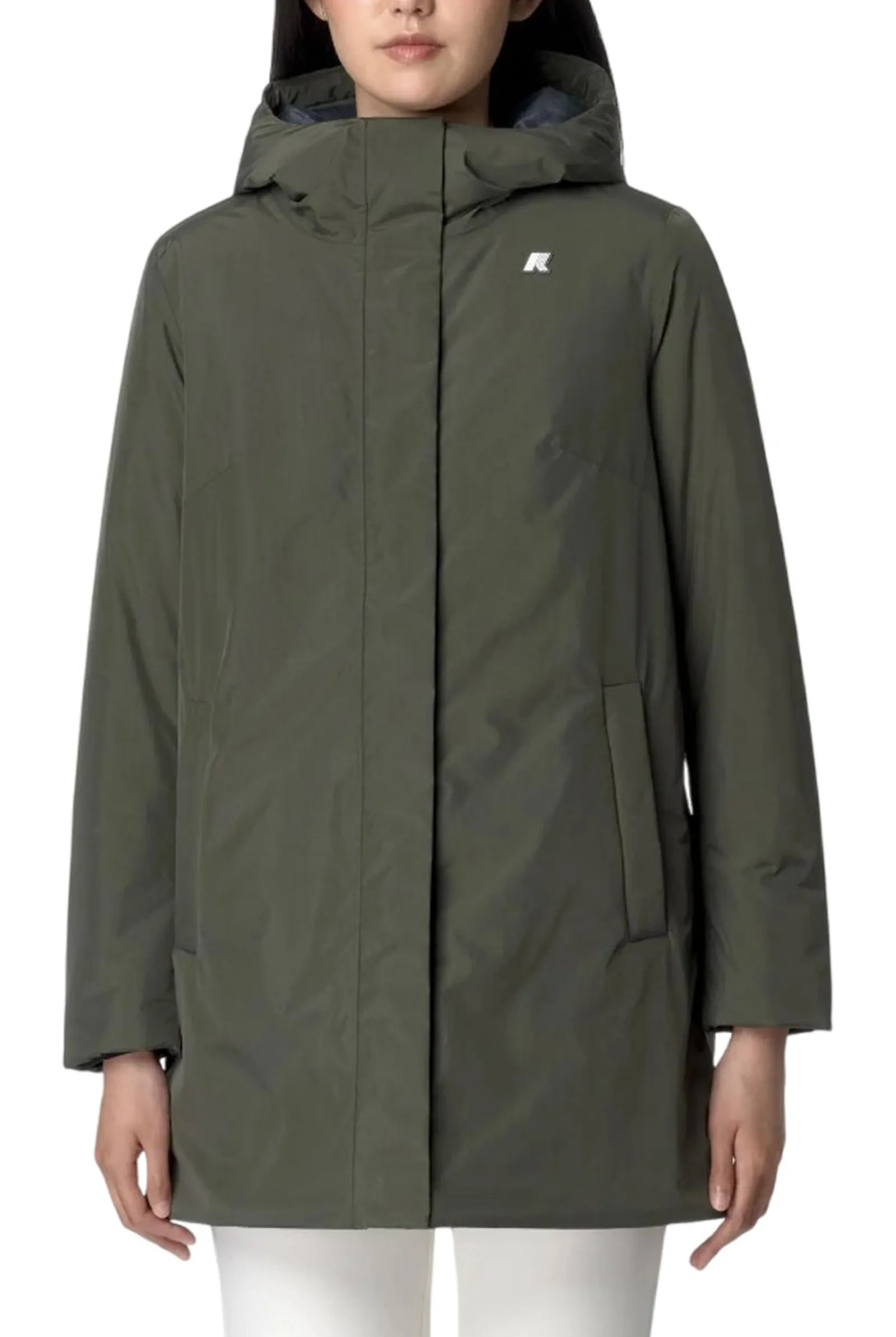 K-Way Giubbino Sophie Soft Touch Marmotta Green B - Blue A K71326W 160992