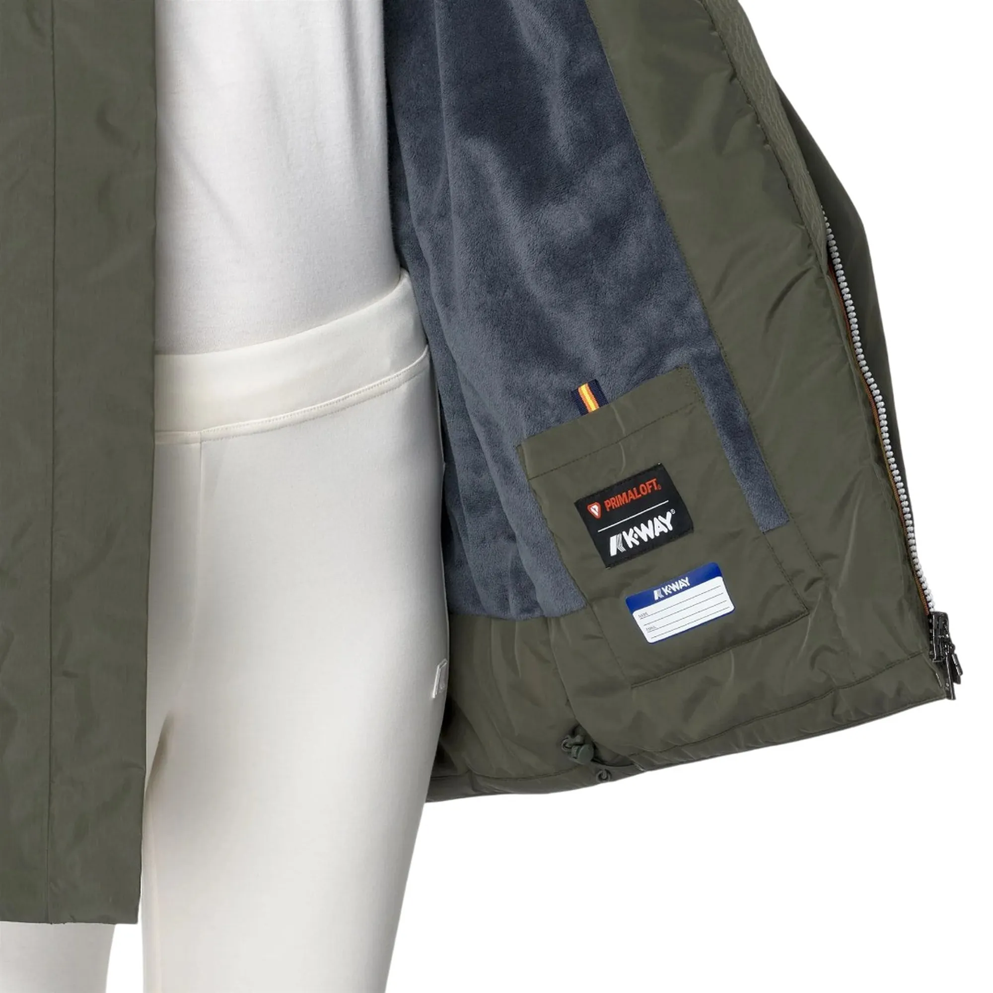 K-Way Giubbino Sophie Soft Touch Marmotta Green B - Blue A K71326W 160995