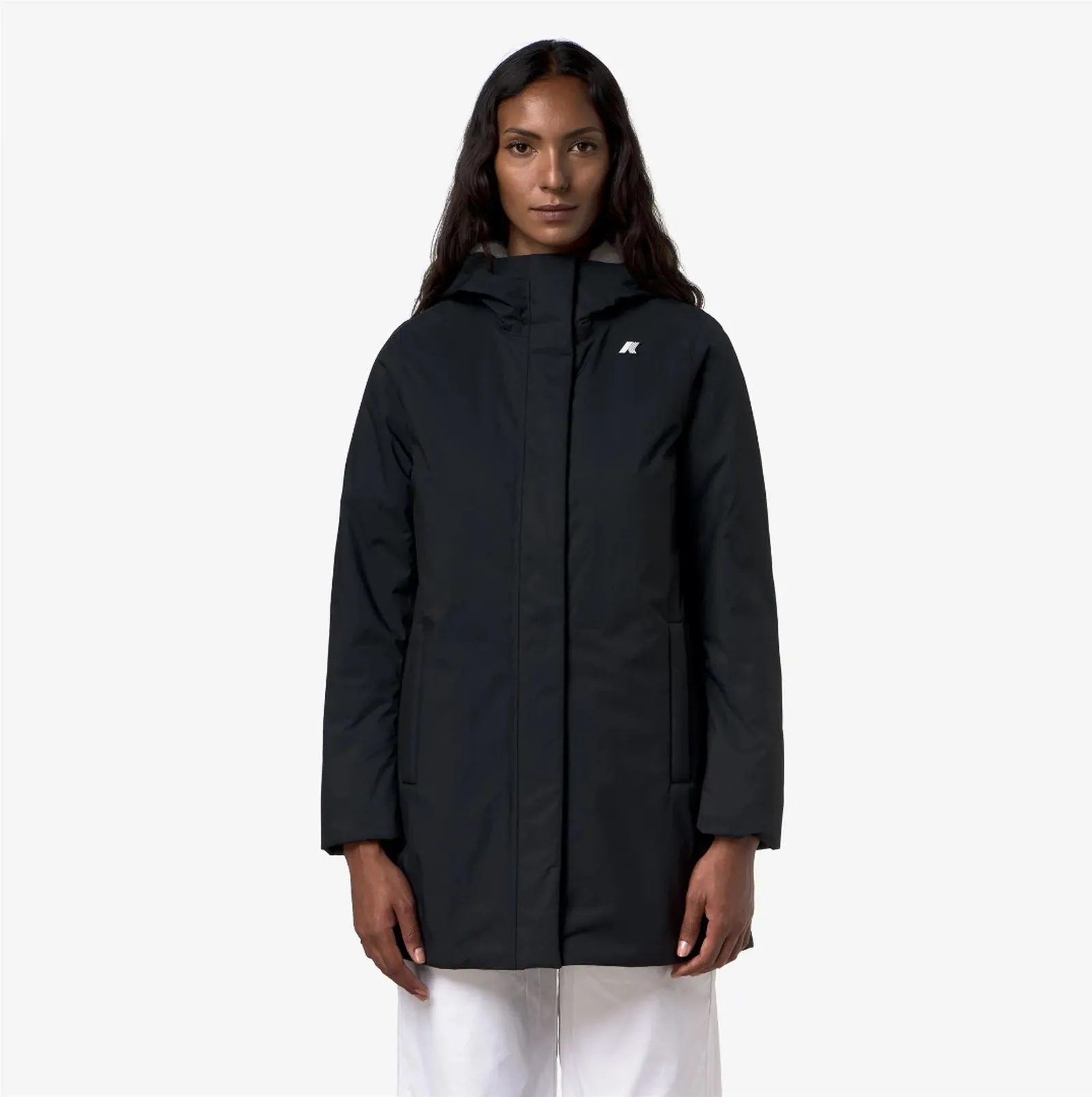 K-Way Giubbino Sophie Twill Soft Beaver Black Pure - Grey Wa K8144Cw 190284