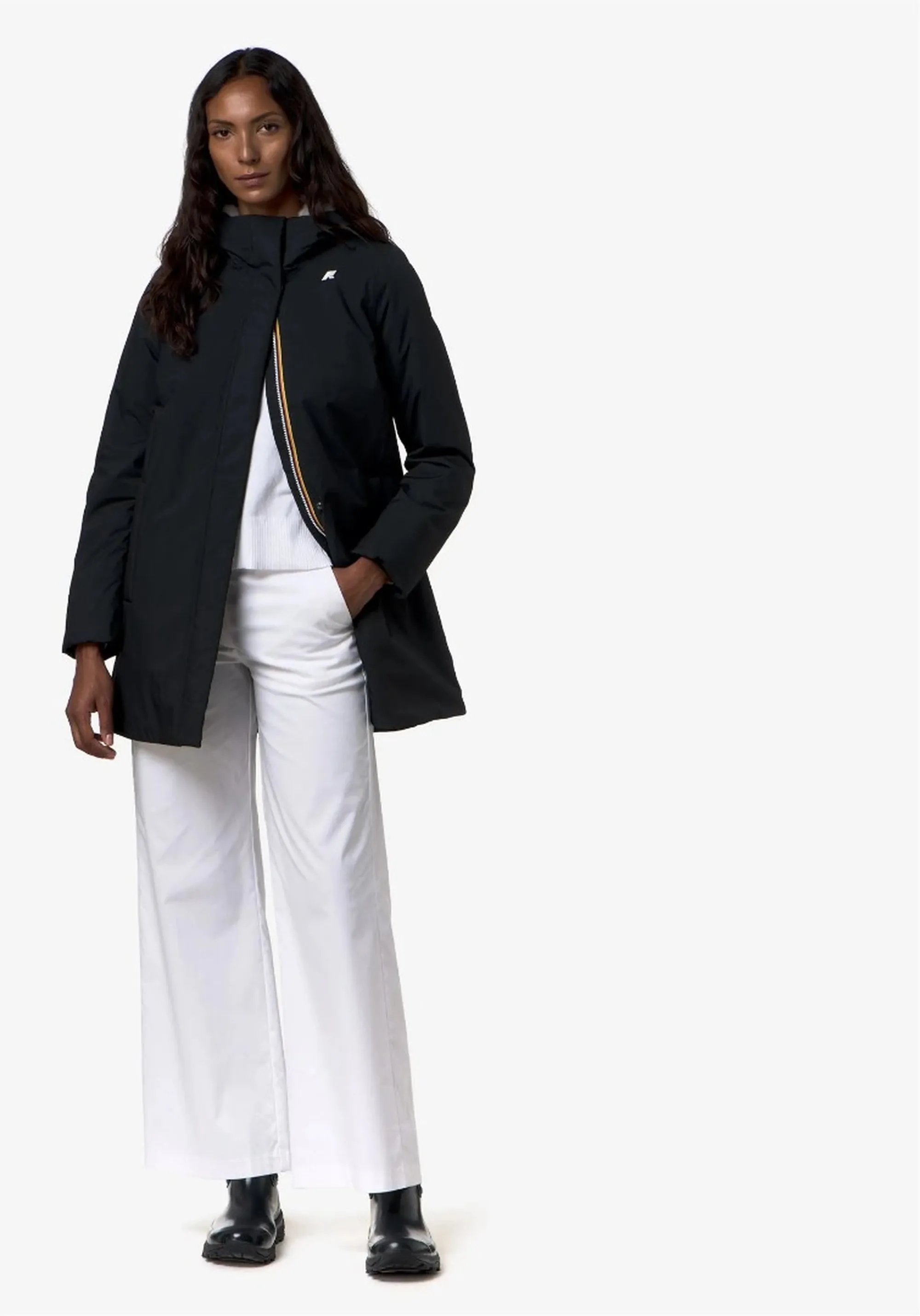 K-Way B'Sophie Twill Soft Beaver Jacket' Black Pure - Grey Wa K8144Cw 190286