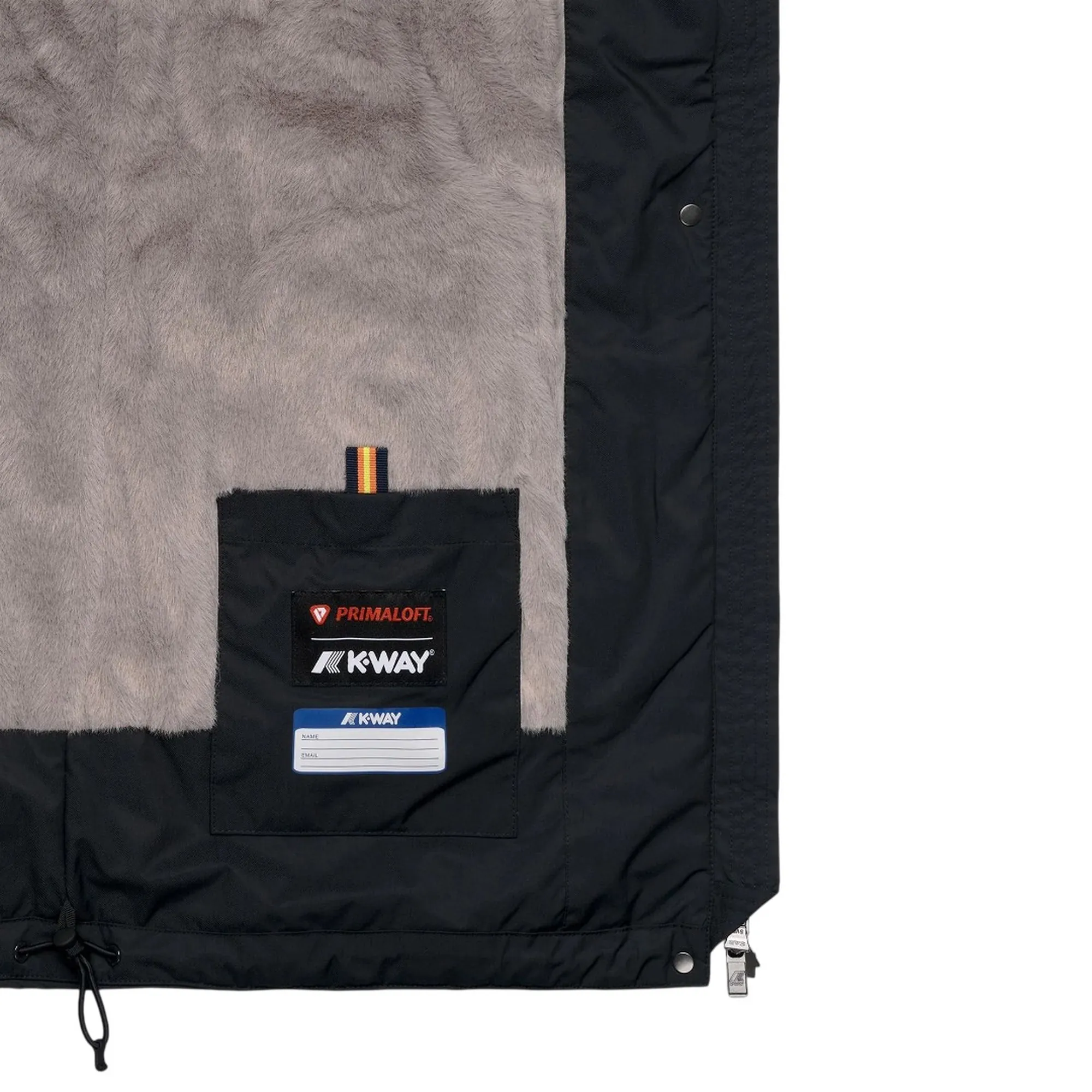 K-Way Giubbino Sophie Twill Soft Beaver Black Pure - Grey Wa K8144Cw 190567