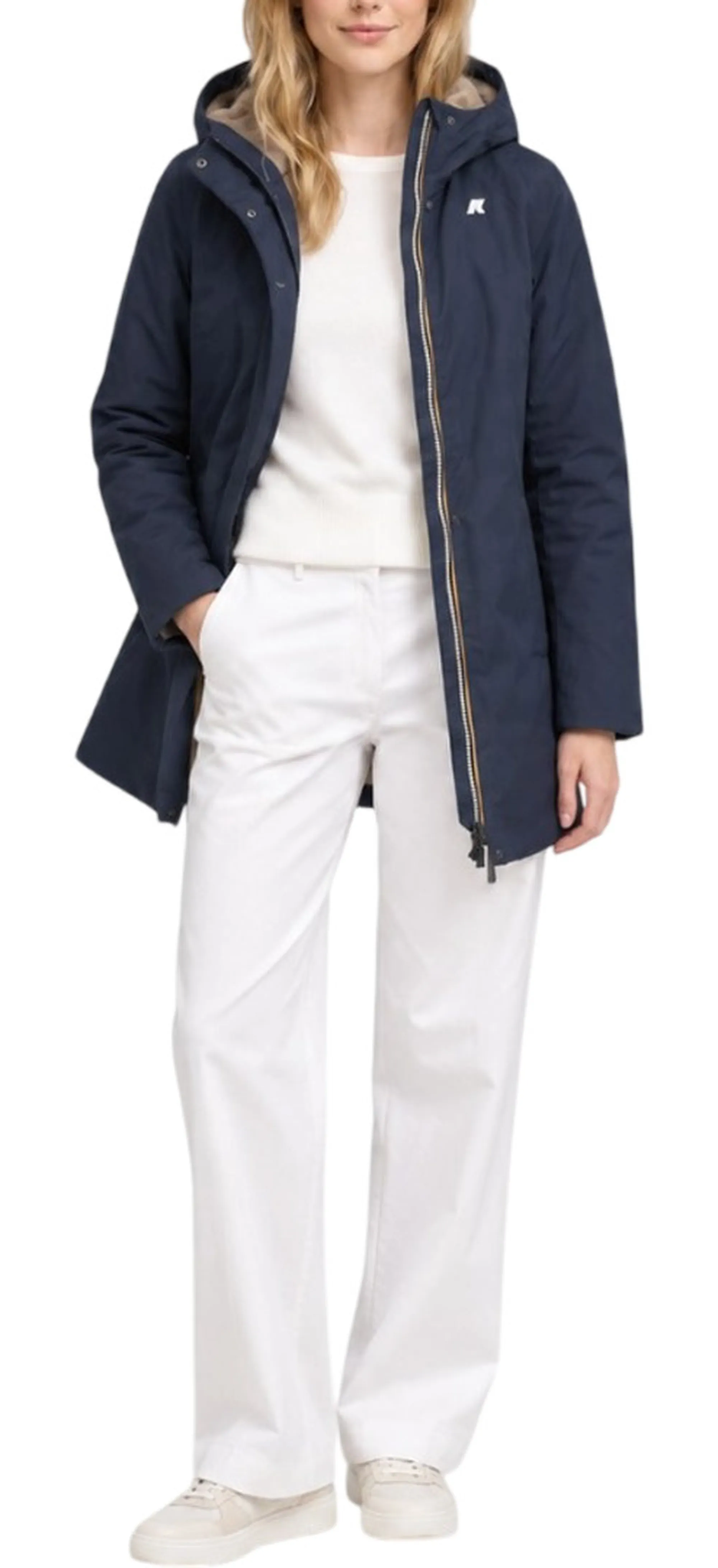 K-Way Giubbino Sophie Twill Soft Beaver Blue Depth - Grey Wa K8144Cw 190570