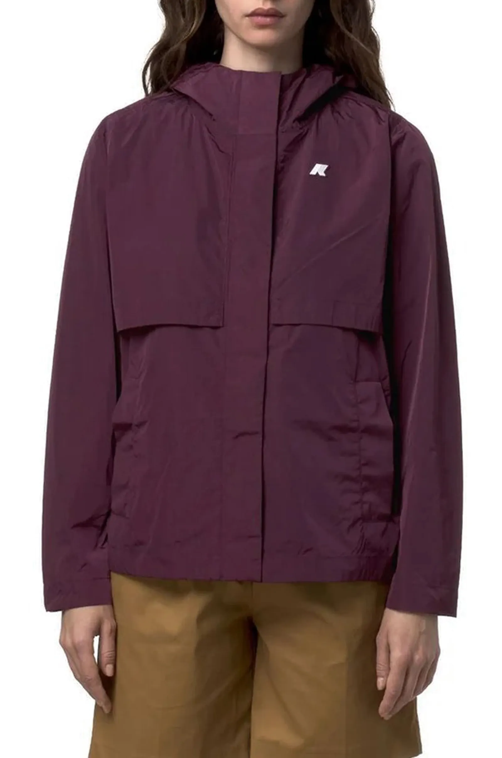 K-Way Giubbino Sophile Satin Glass Violet Mauve Wine K71432W 177014