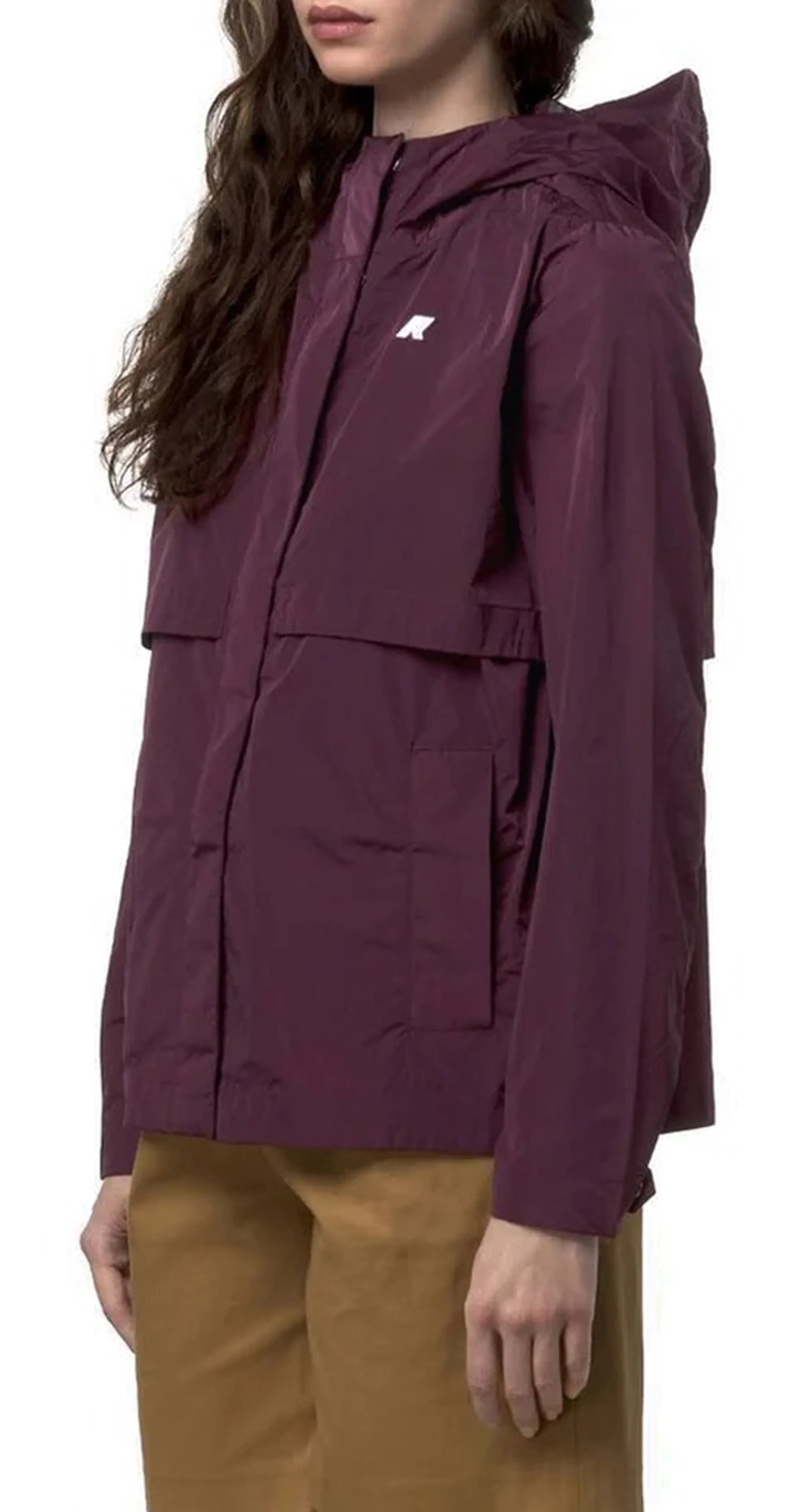 K-Way Giubbino Sophile Satin Glass Violet Mauve Wine K71432W 177016