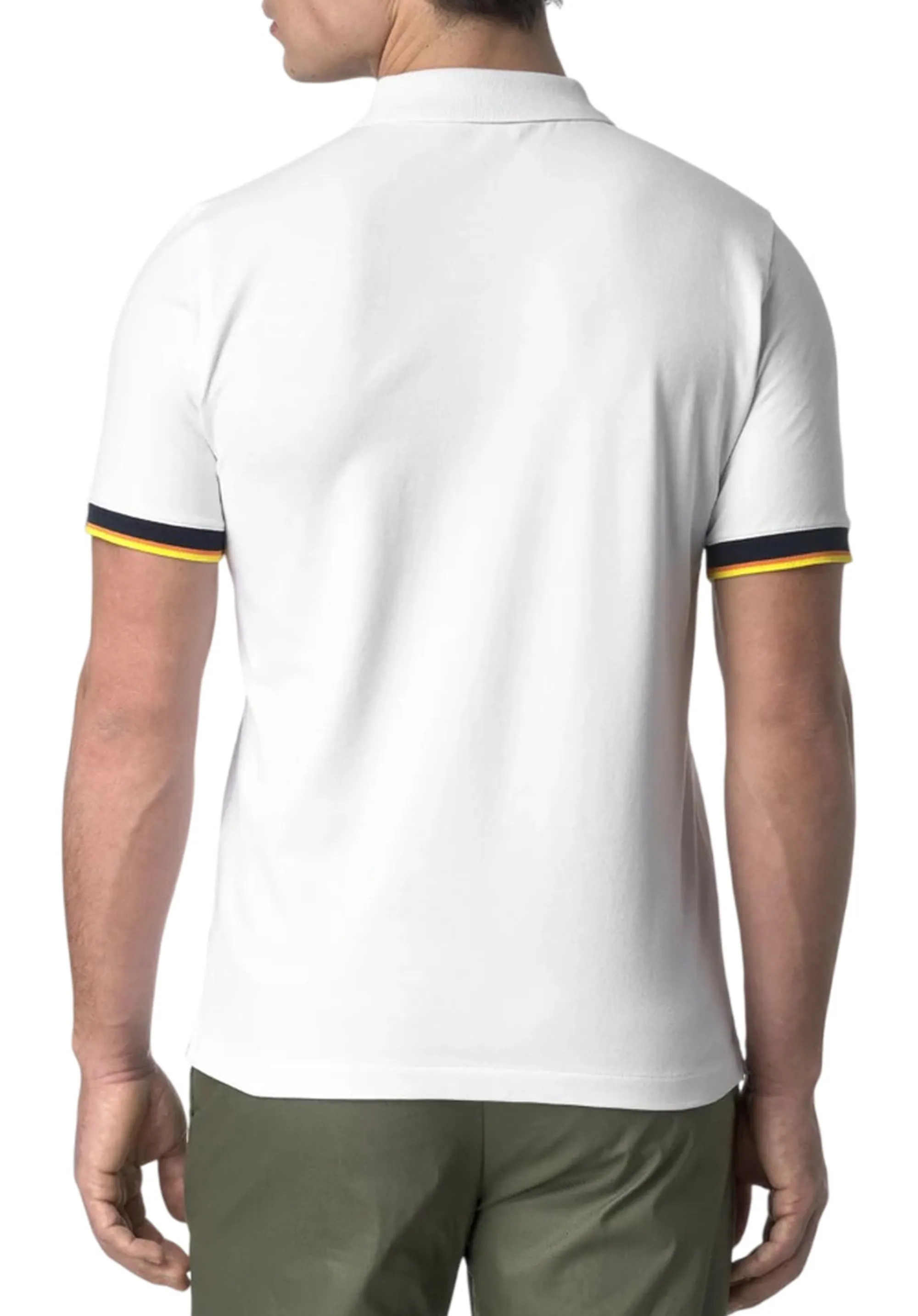 K-Way B'Polo Vincent Pique Slim' White K1125Bw 179638