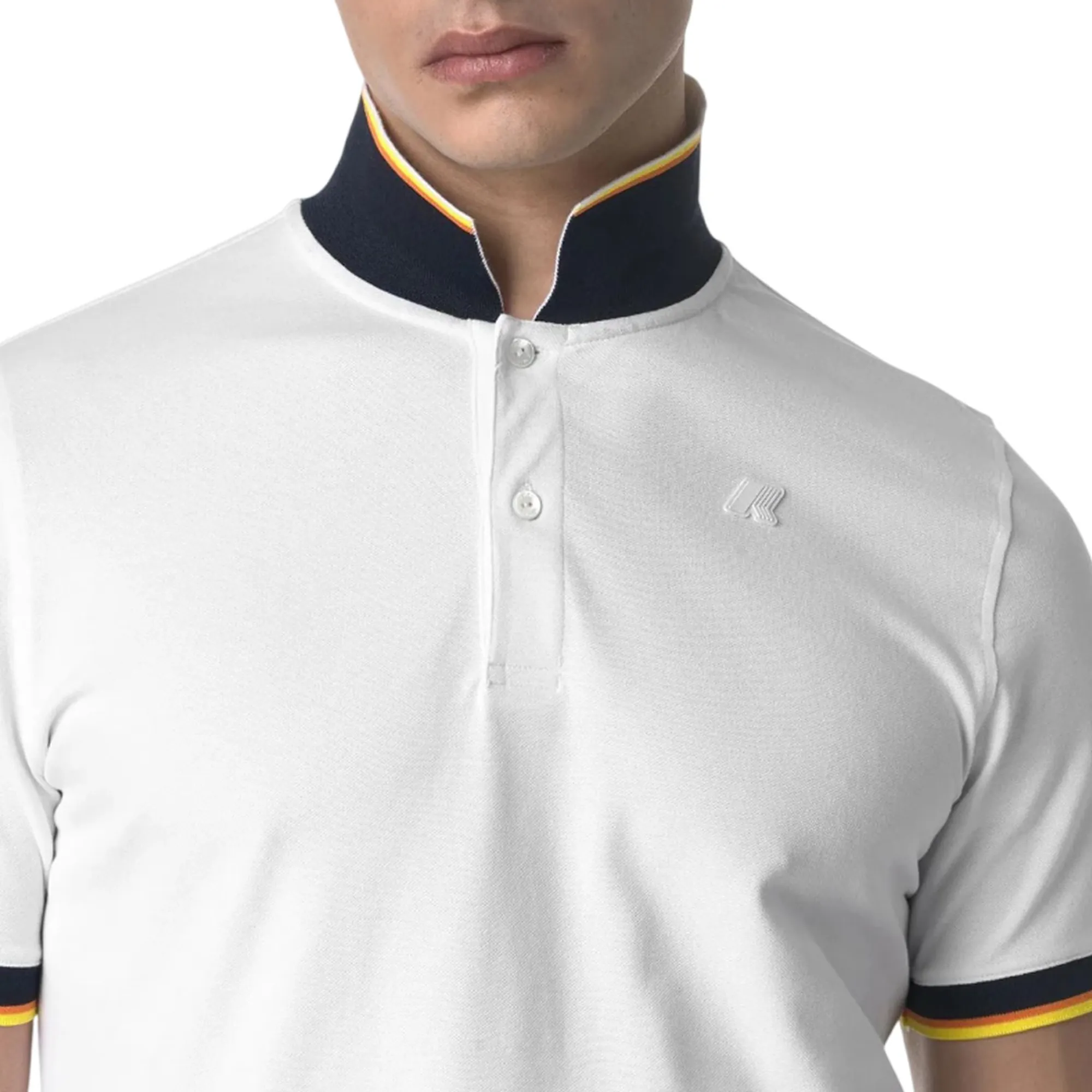K-Way B'Polo Vincent Pique Slim' White K1125Bw 179642