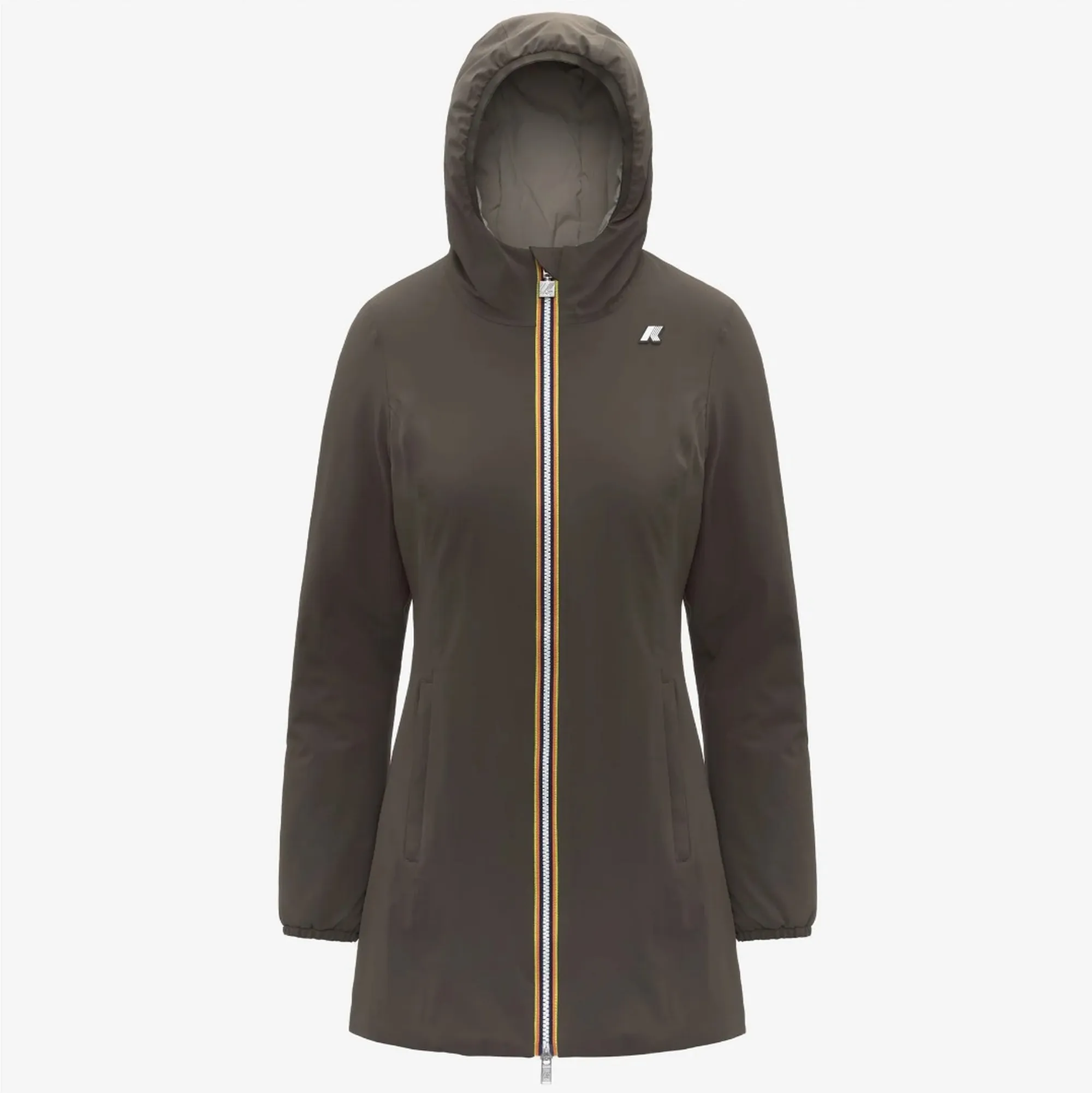 K-Way Trench Denise St Warm Reversible Black Olive - Green Oak K6128Uw 169247