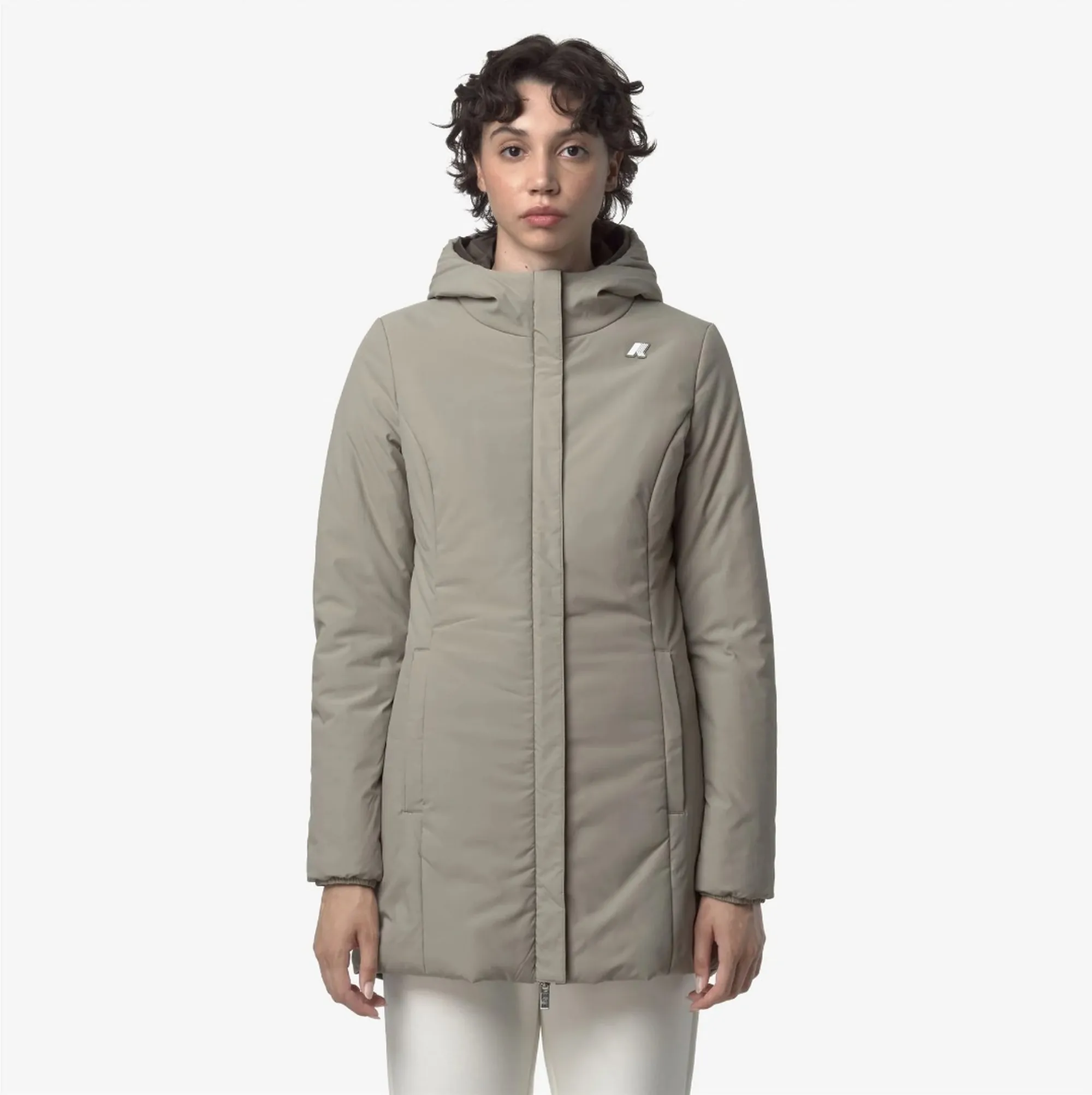 K-Way Trench Denise St Warm Reversible Black Olive - Green Oak K6128Uw 169250