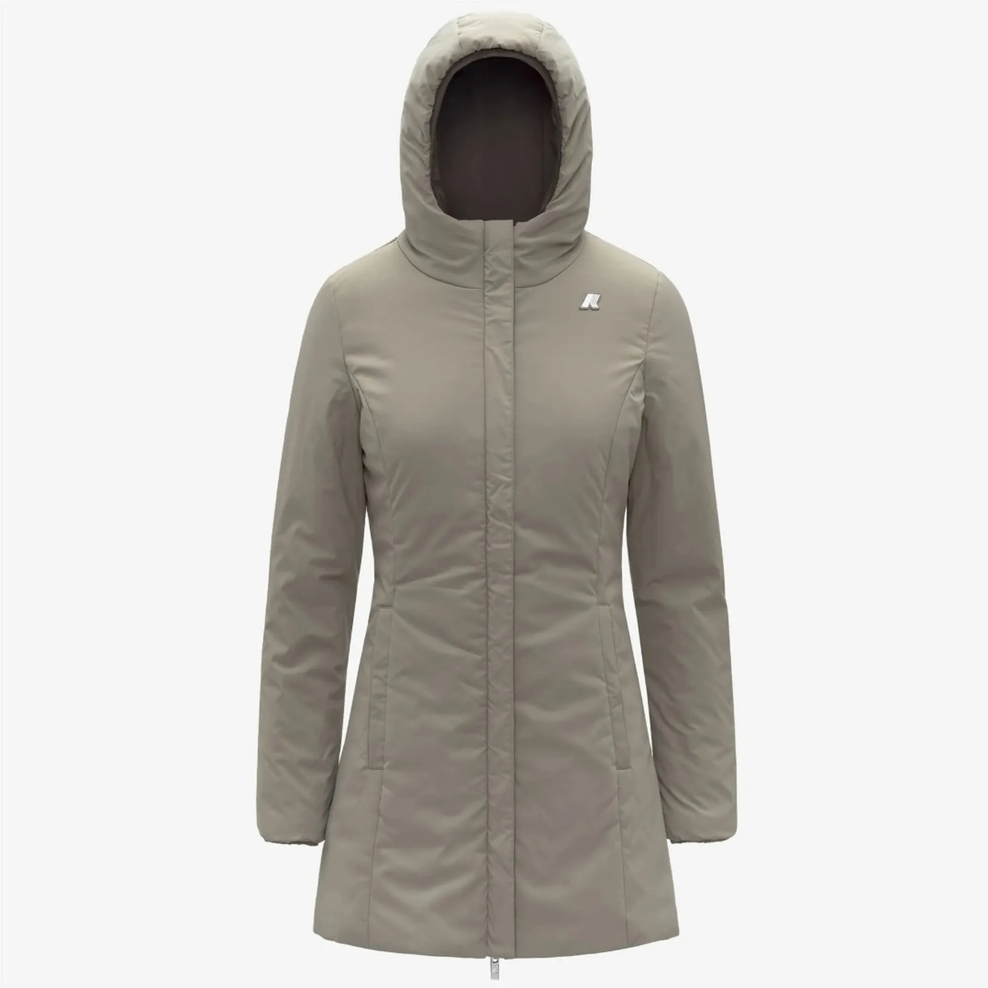 K-Way Trench Denise St Warm Reversible Black Olive - Green Oak K6128Uw 169251