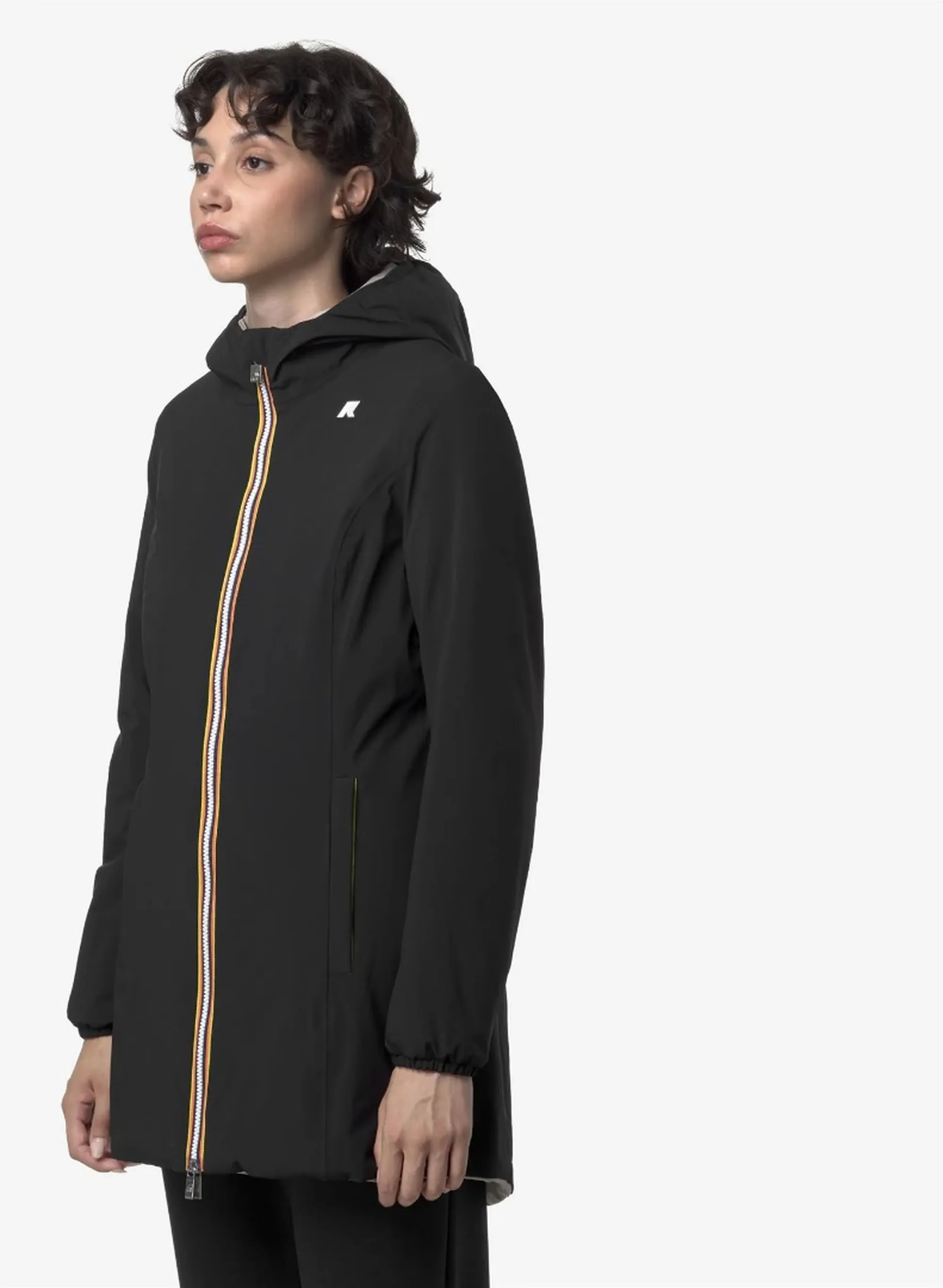 K-Way Trench Denise St Warm Reversible Black Pure - Beige C K6128Uw 169307