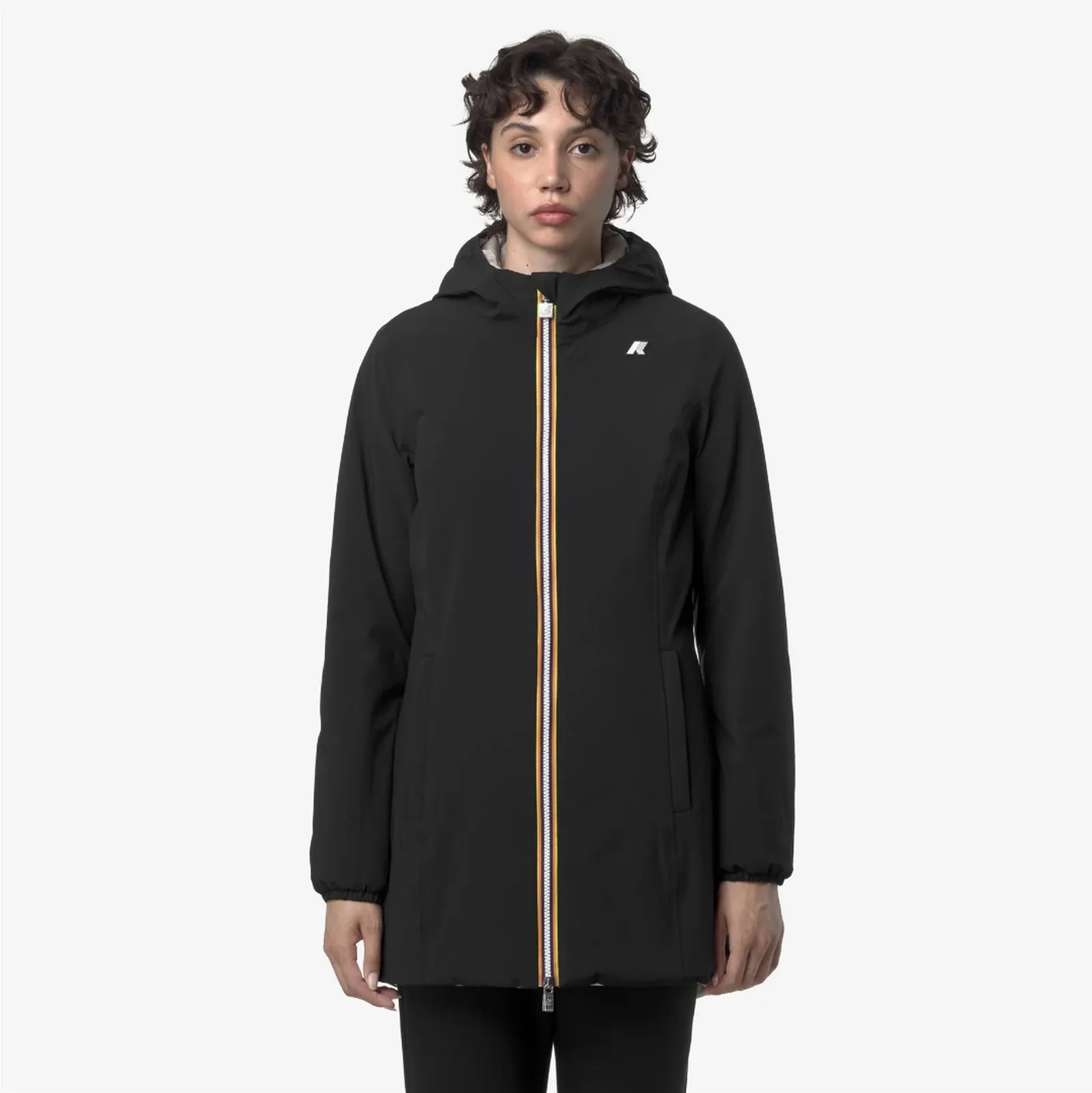 K-Way Trench Denise St Warm Reversible Black Pure - Beige C K6128Uw 169308