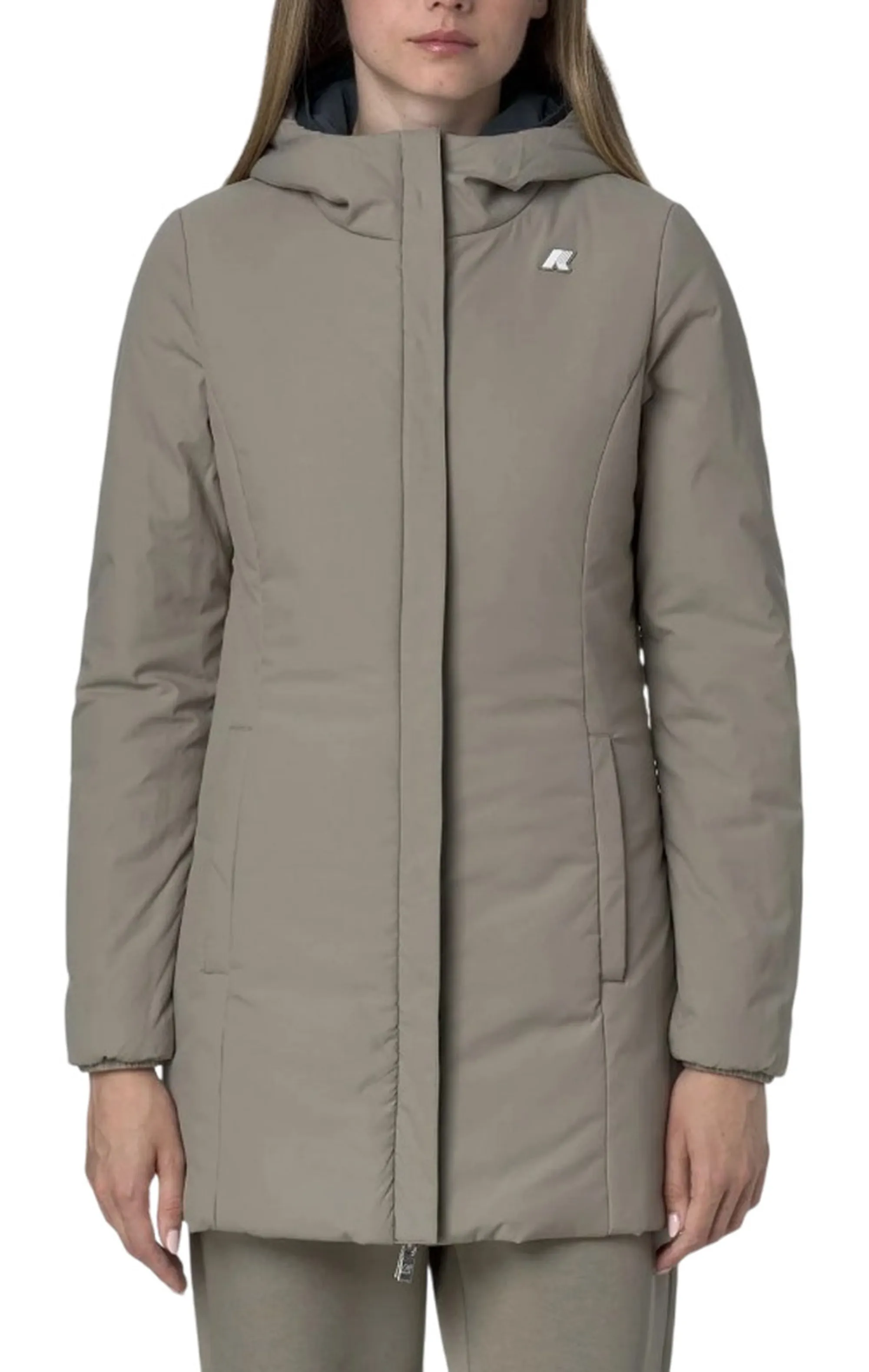 K-Way B'Denise St Warm Reversible Jacket' Blue Airforce - Green Oak K6128Uw 161000