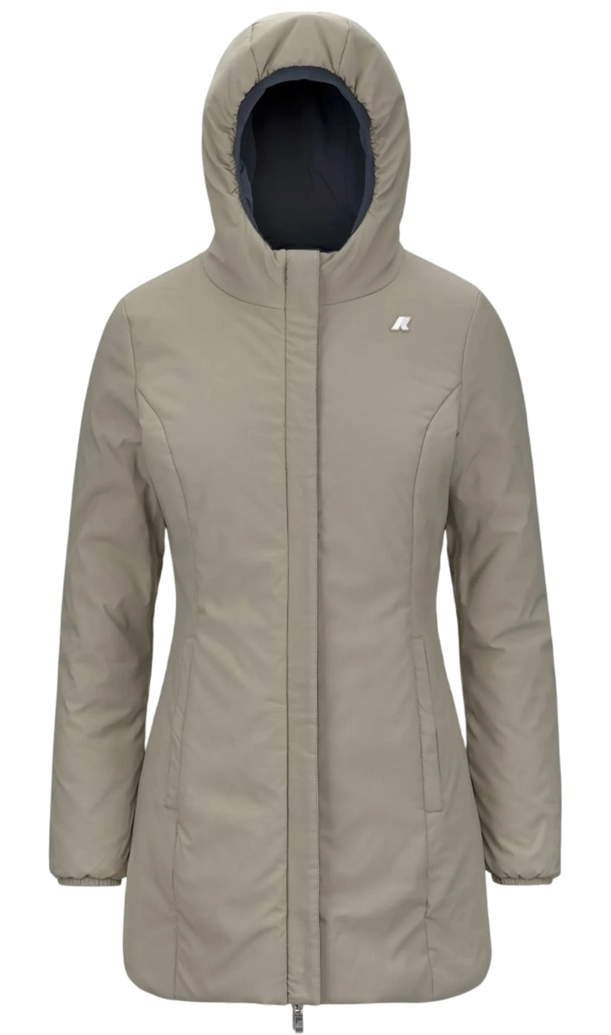 K-Way B'Denise St Warm Reversible Jacket' Blue Airforce - Green Oak K6128Uw 161002