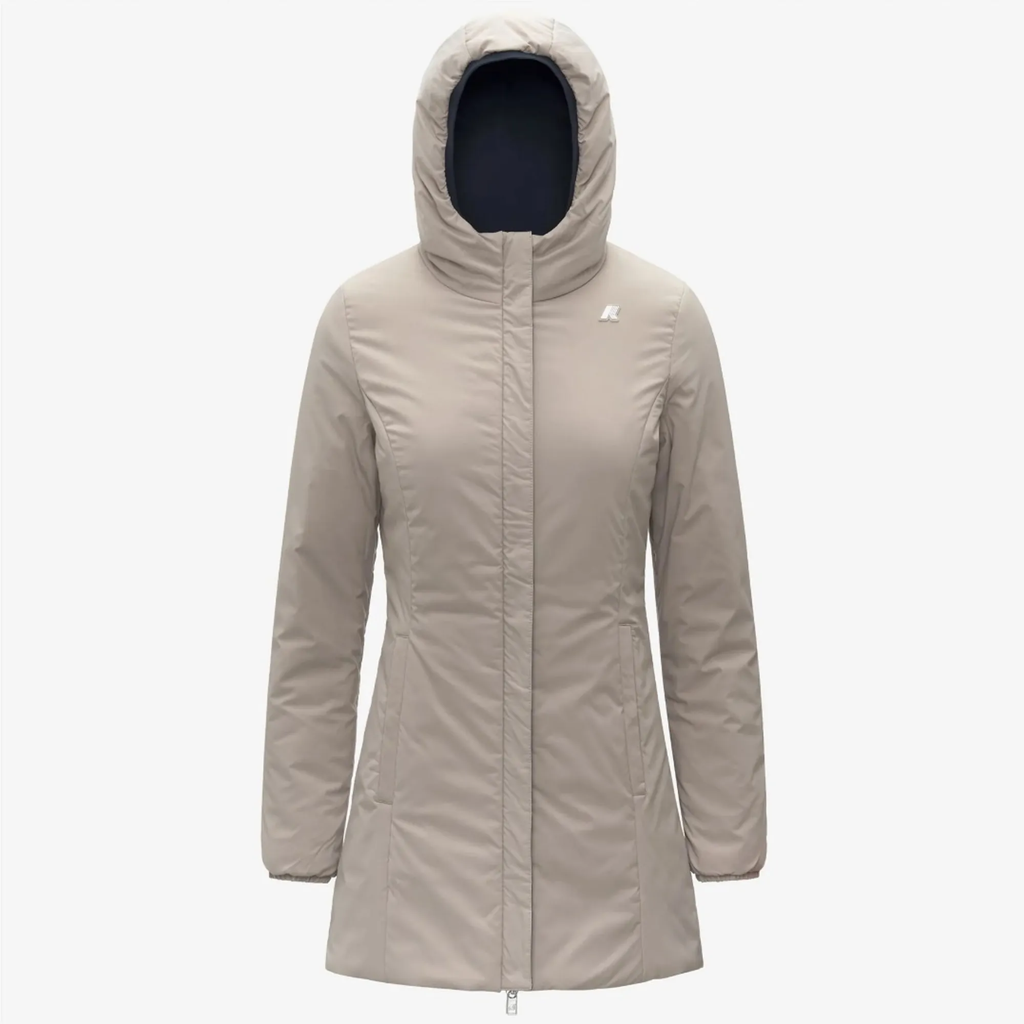 K-Way Trench Denise St Warm Reversible Blue Depht - Beige C K6128Uw 169298