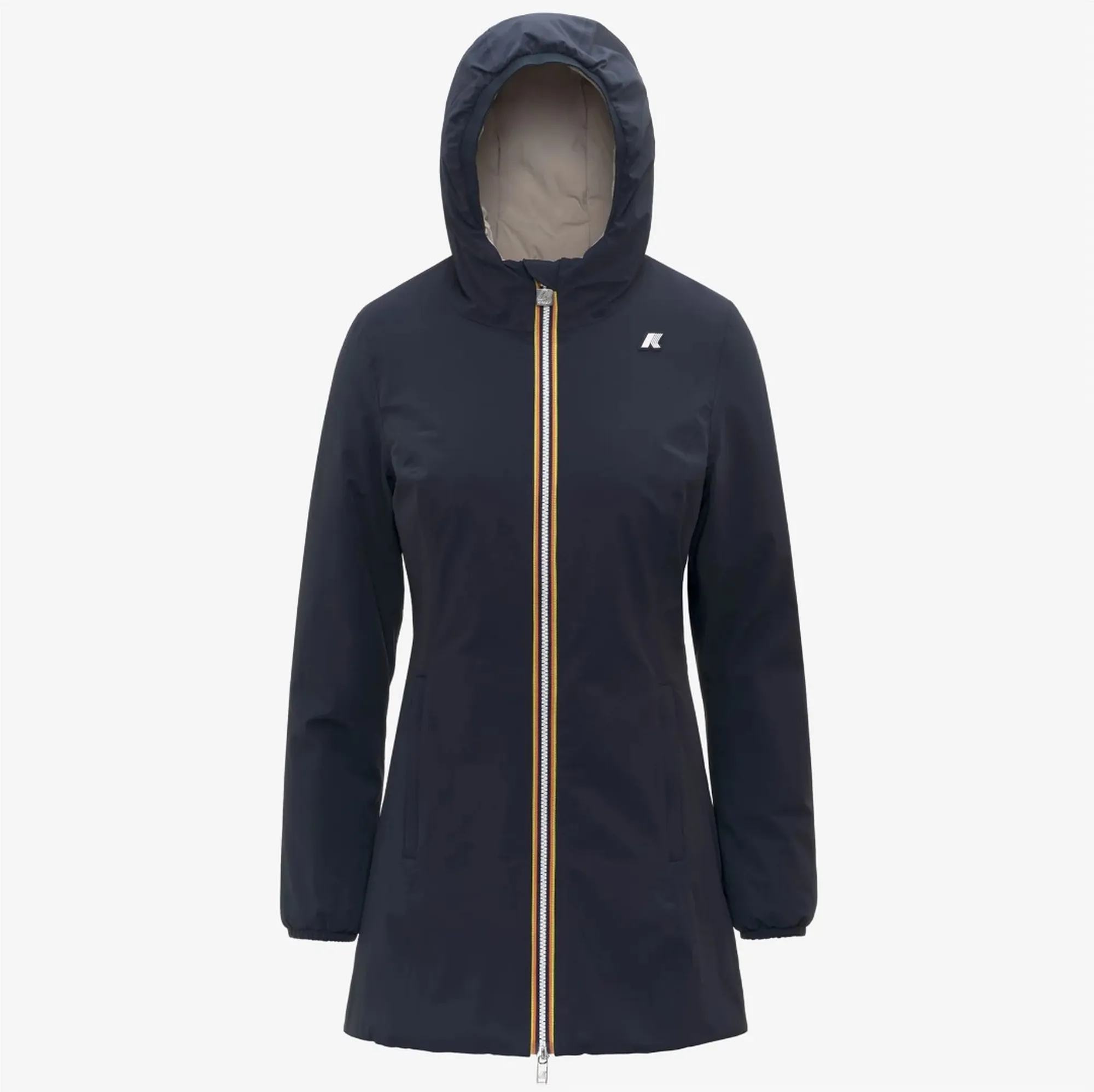 K-Way Trench Denise St Warm Reversible Blue Depht - Beige C K6128Uw 169299