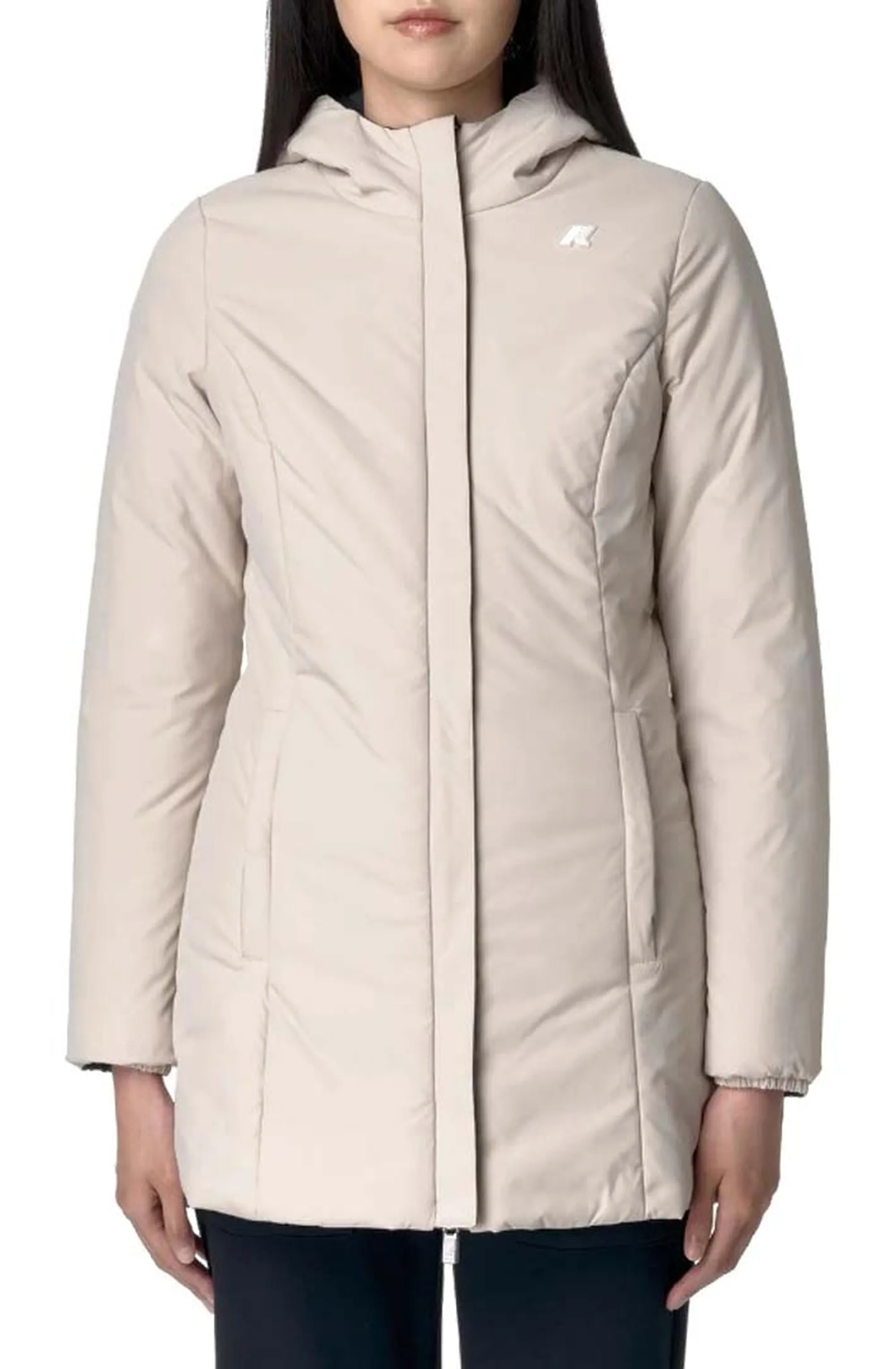 K-Way B'Denise St Warm Reversible Jacket' Blue Depht - Beige G K6128Uw 136268