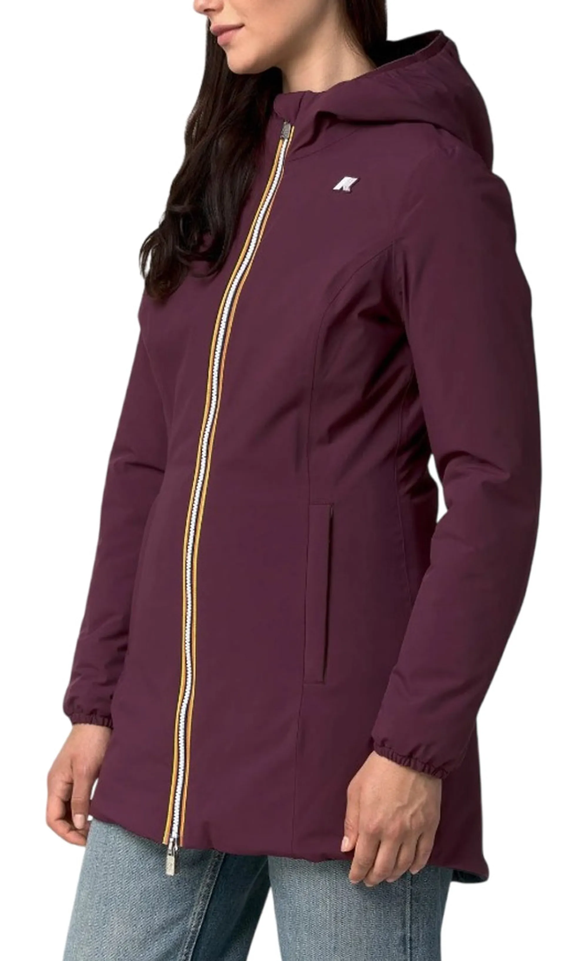 K-Way Trench Denise St Warm Reversible Violet Mauve Wine - Blue Depth K6128Uw 190621
