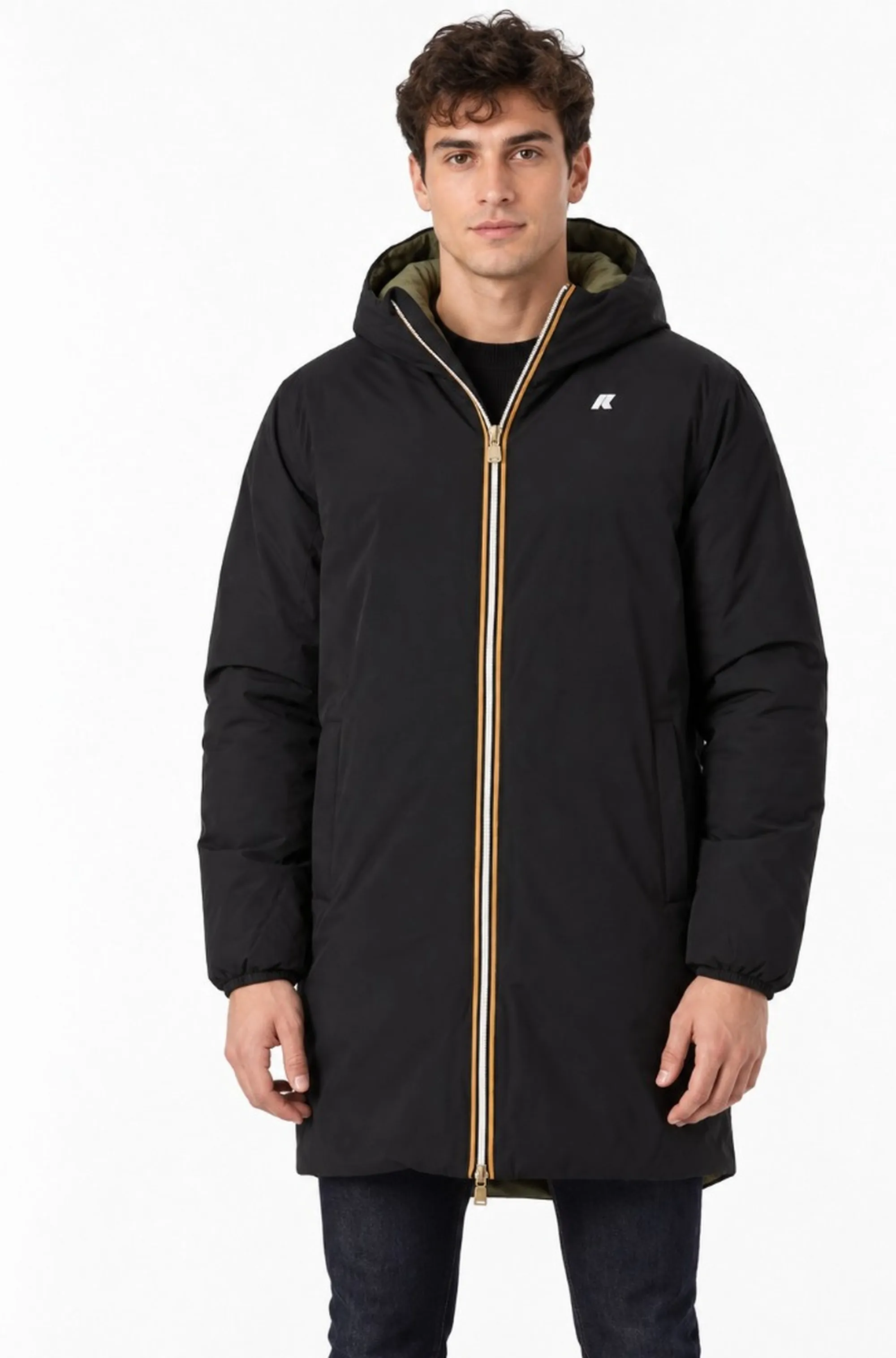 K-Way Trench Jacob St Warm Reversible Black Pure - Green A K6128Ww 190250