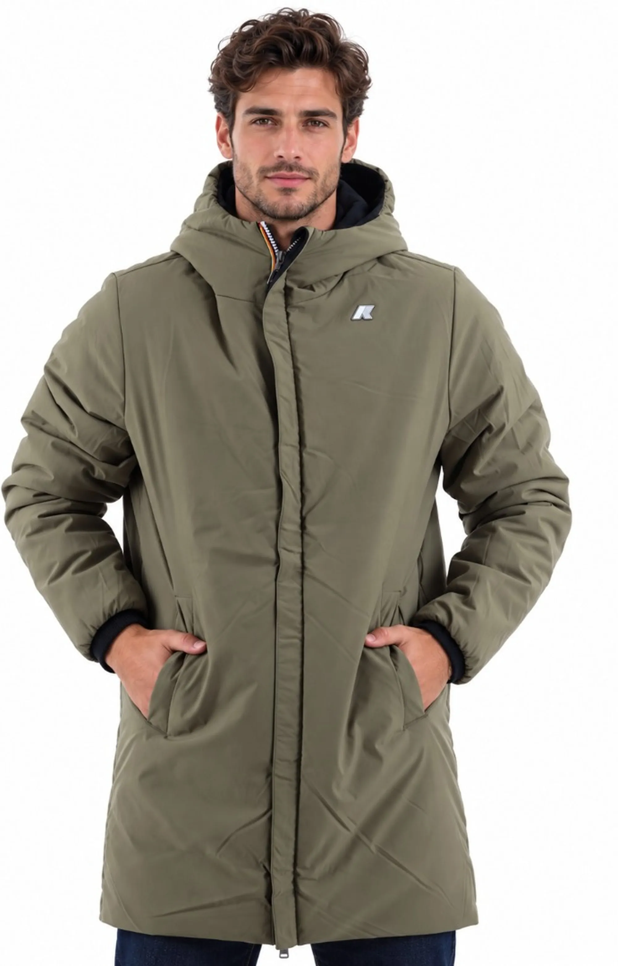 K-Way Trench Jacob St Warm Reversible Black Pure - Green A K6128Ww 190251
