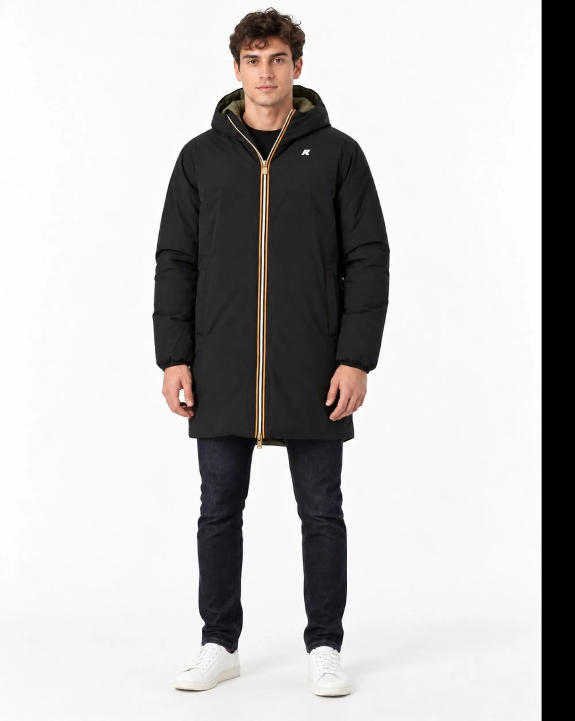 K-Way Trench Jacob St Warm Reversible Black Pure - Green A K6128Ww 190254