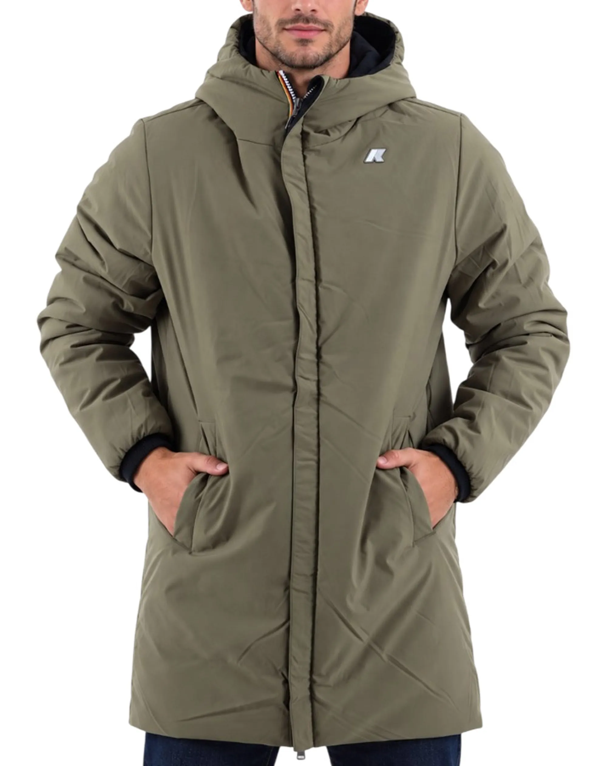 K-Way Trench Jacob St Warm Reversible Black Pure - Green A K6128Ww 193586