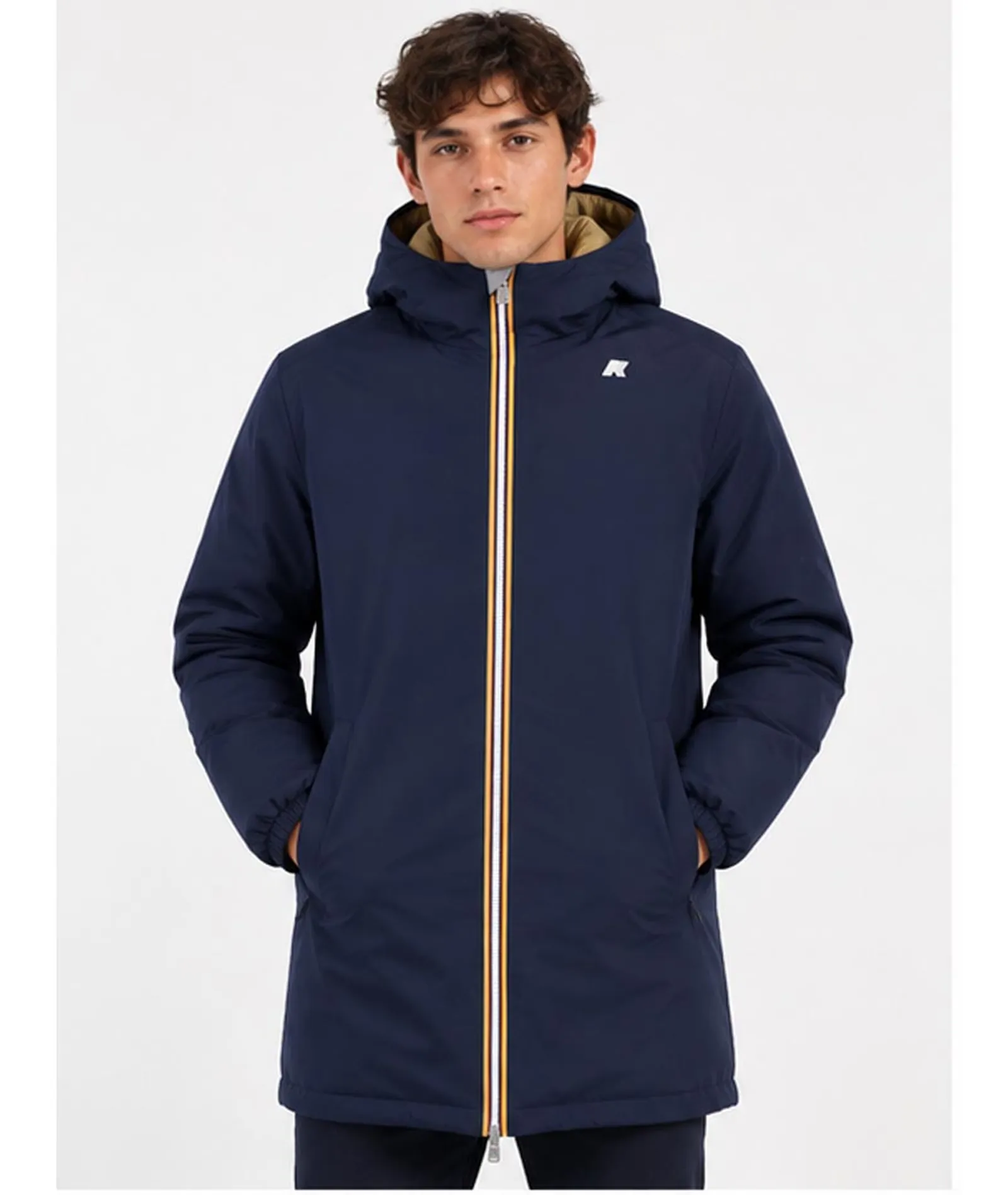 K-Way Trench Jacob St Warm Reversible Blue Depth - Beige K K6128Ww 190265