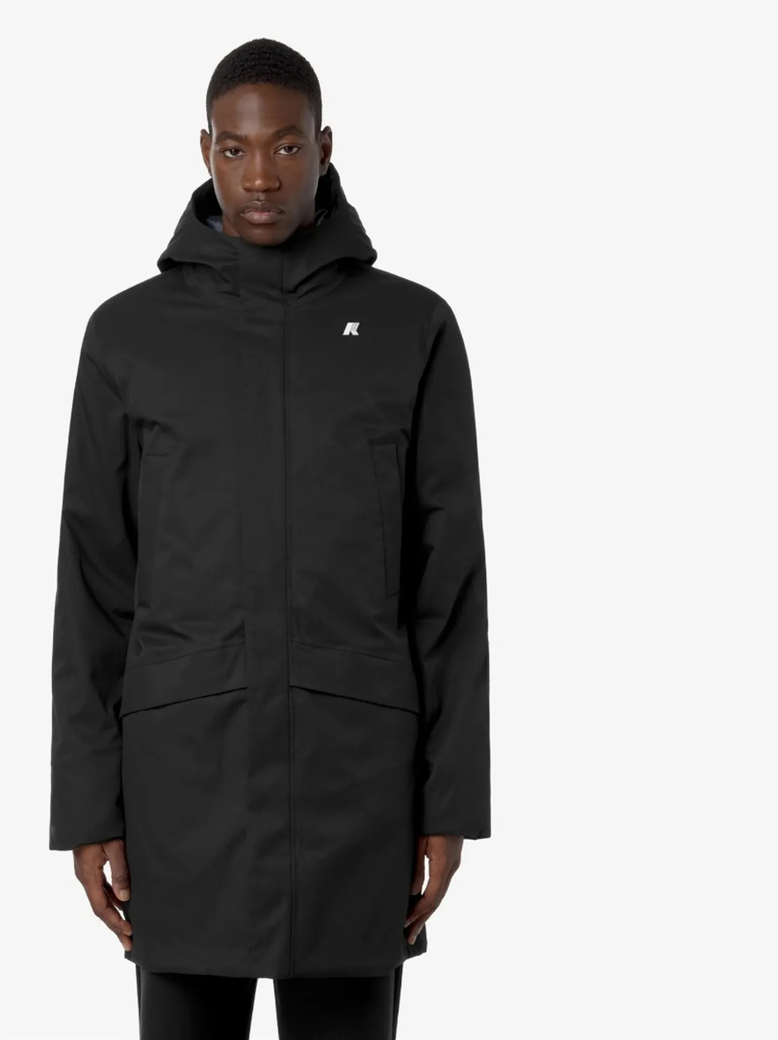 K-Way Trench Jarno Twill Marmotta Black Pure - Blue A K8133Fw 169271