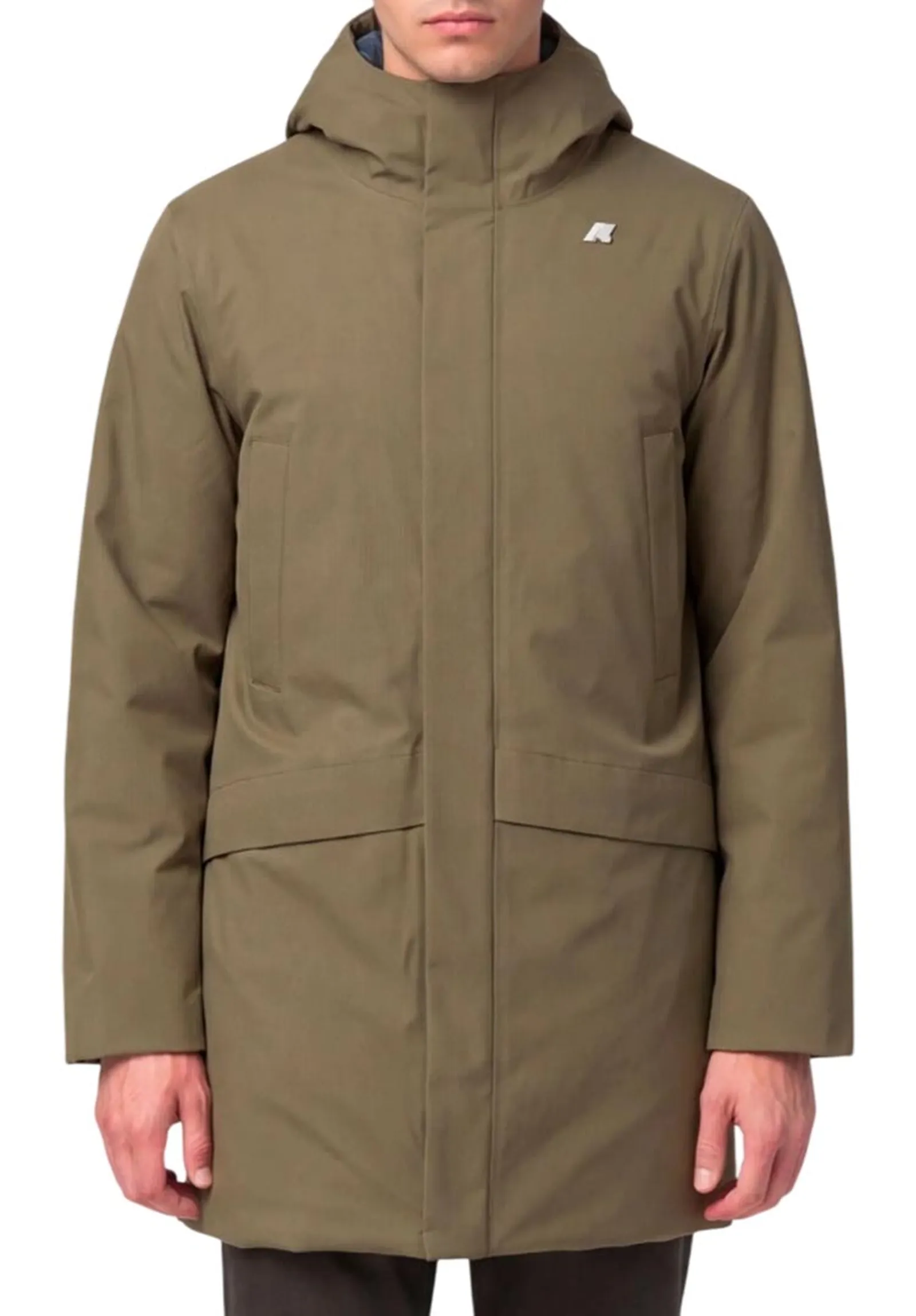 K-Way Trench Jarno Twill Marmotta Green Army - Blue Ai K8133Fw 187798
