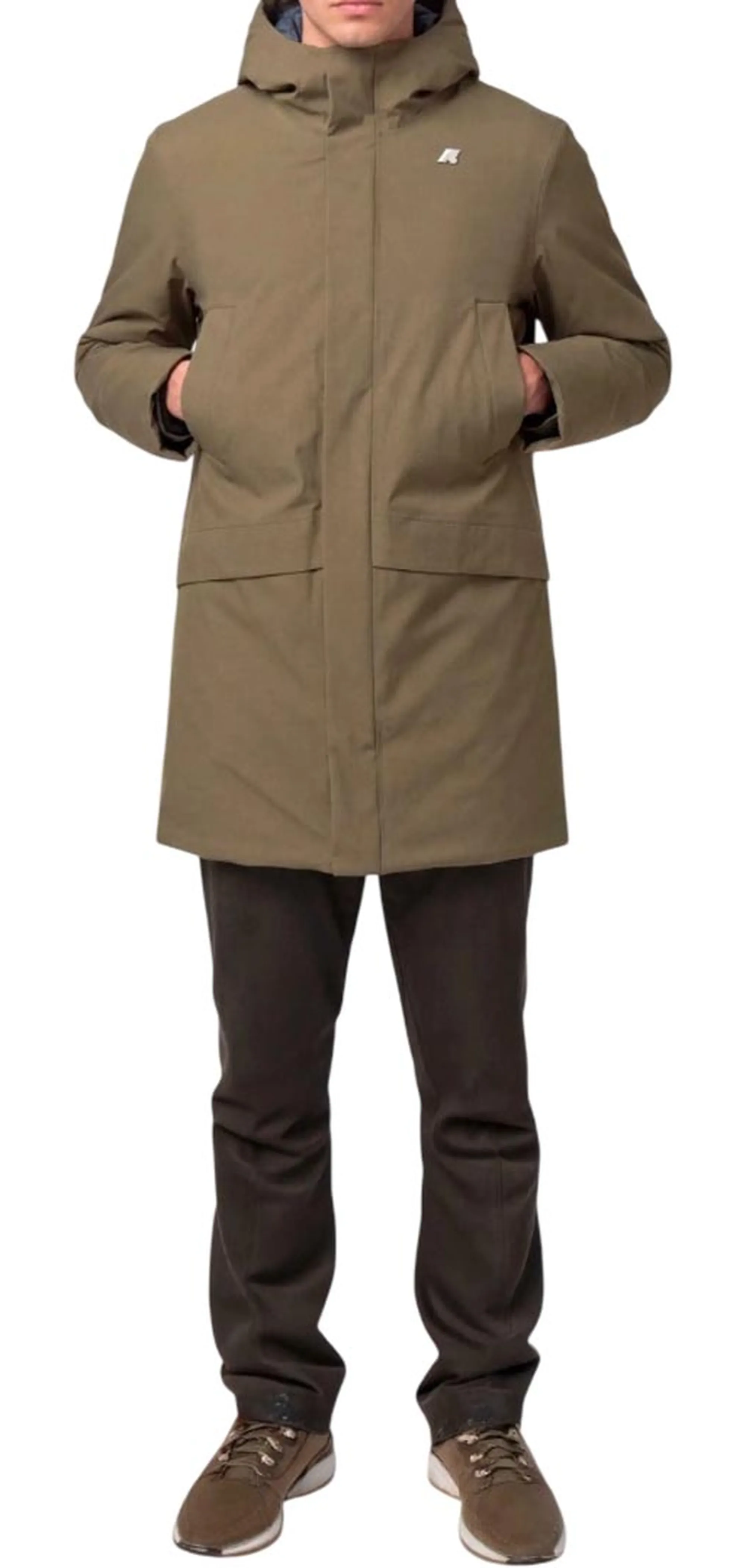 K-Way B'Jarno Twill Marmot Trench' Green Army - Blue Ai K8133Fw 187800