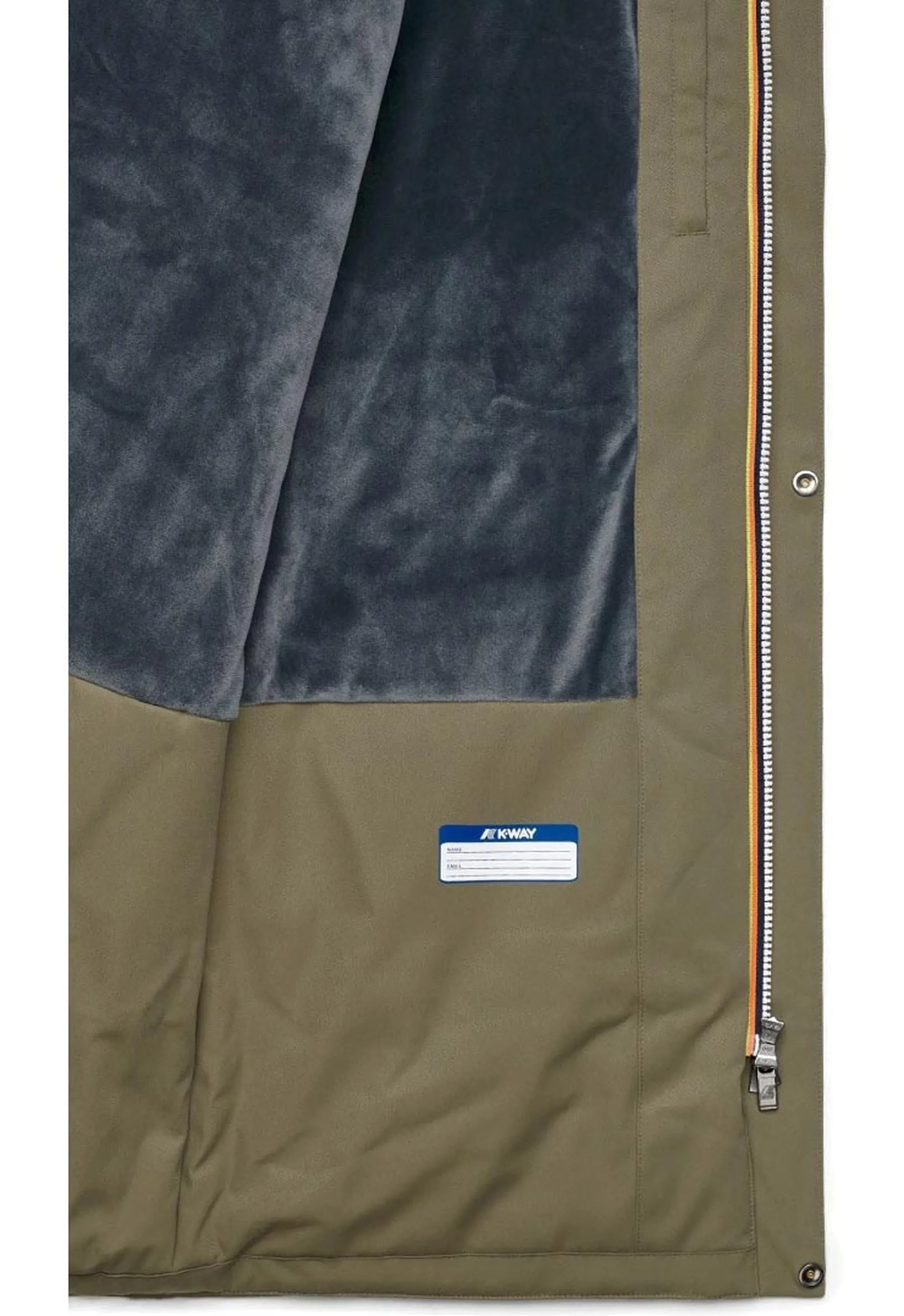 K-Way B'Jarno Twill Marmot Trench' Green Army - Blue Ai K8133Fw 187801