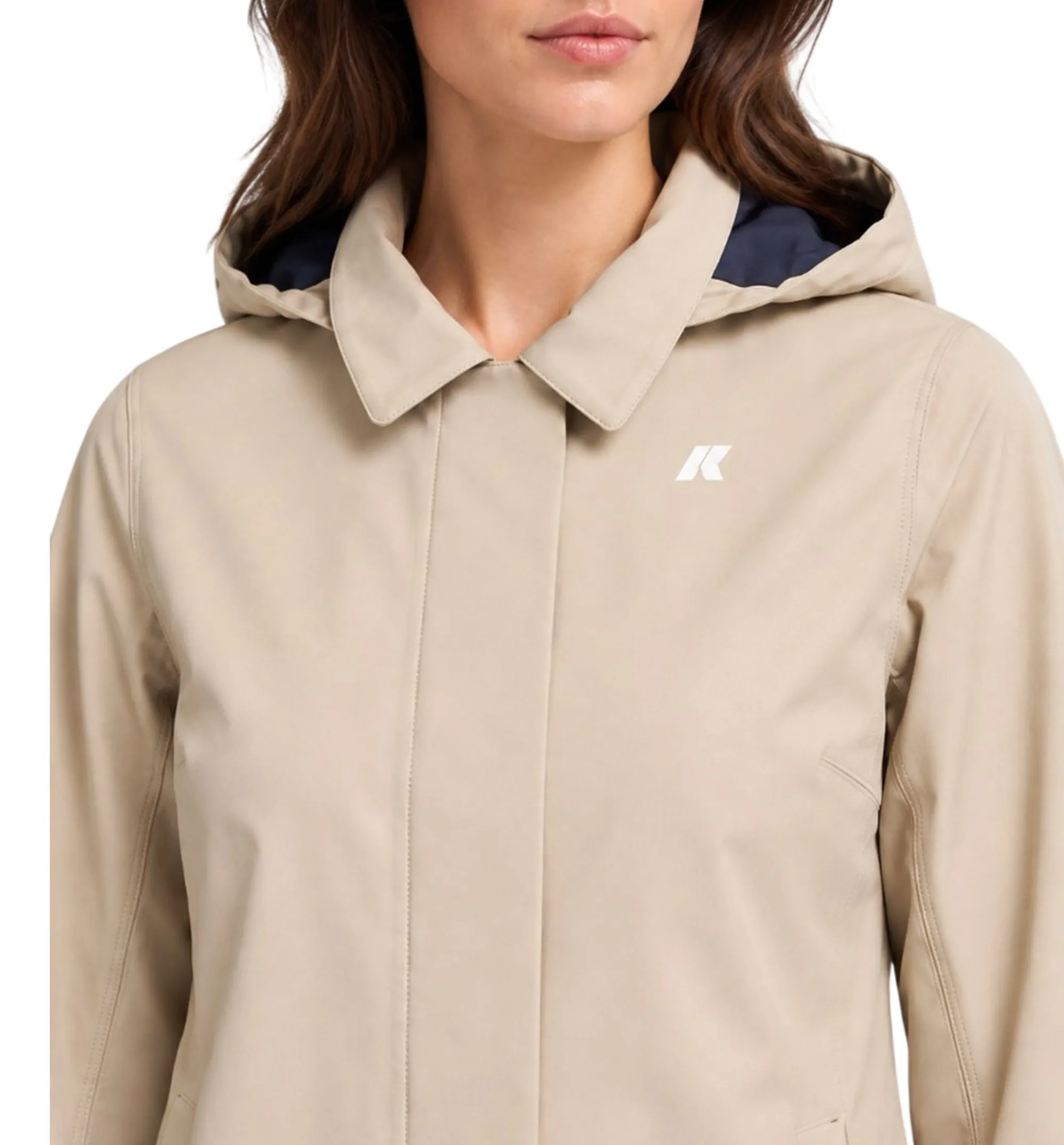 K-Way B'Trench Mathy Bonded' Beige Cashmere - Blu K2148Bw 190619