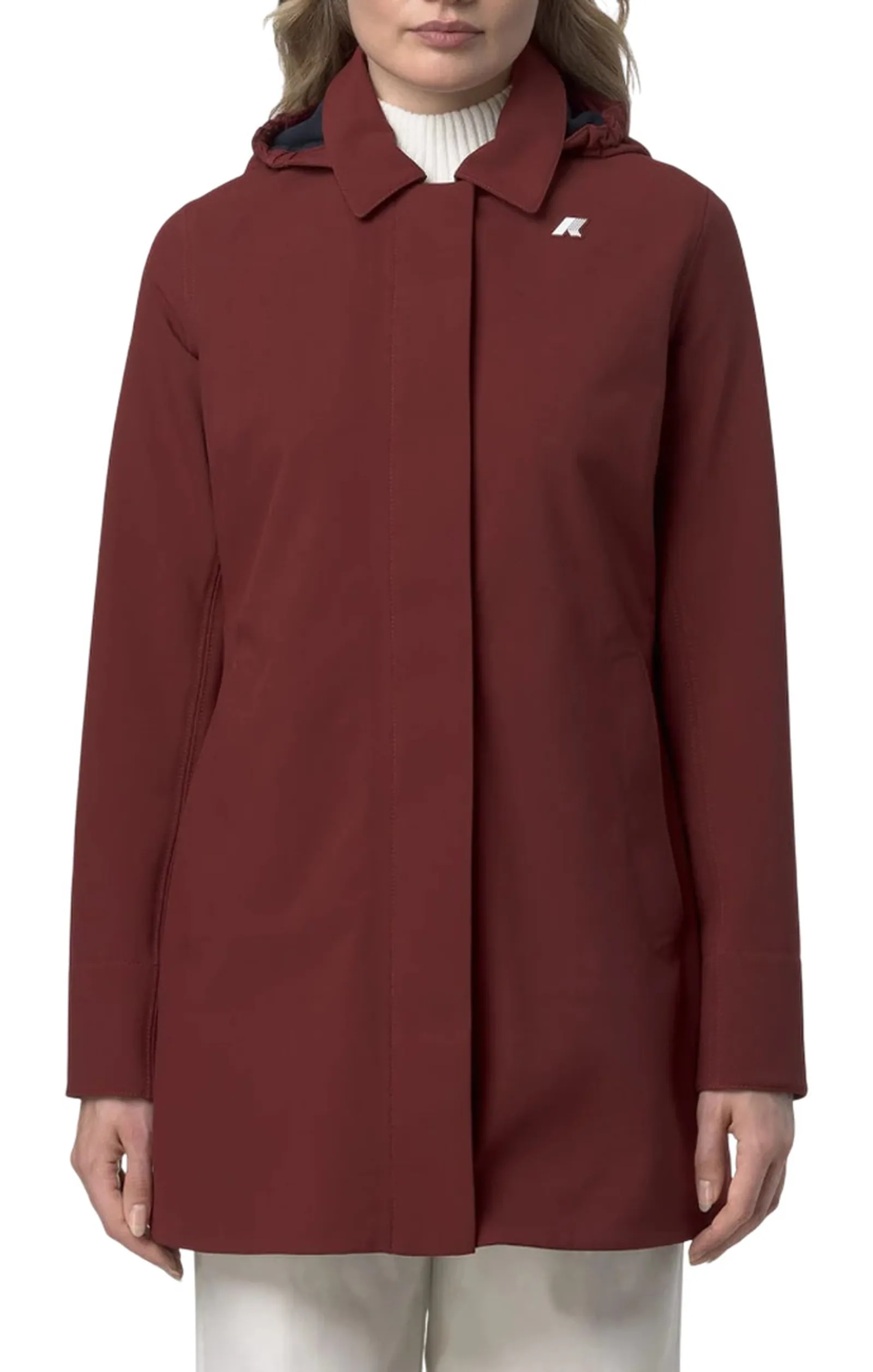 K-Way Trench Mathy Bonded Red Syrah-Blue Depth K2148Bw 157041