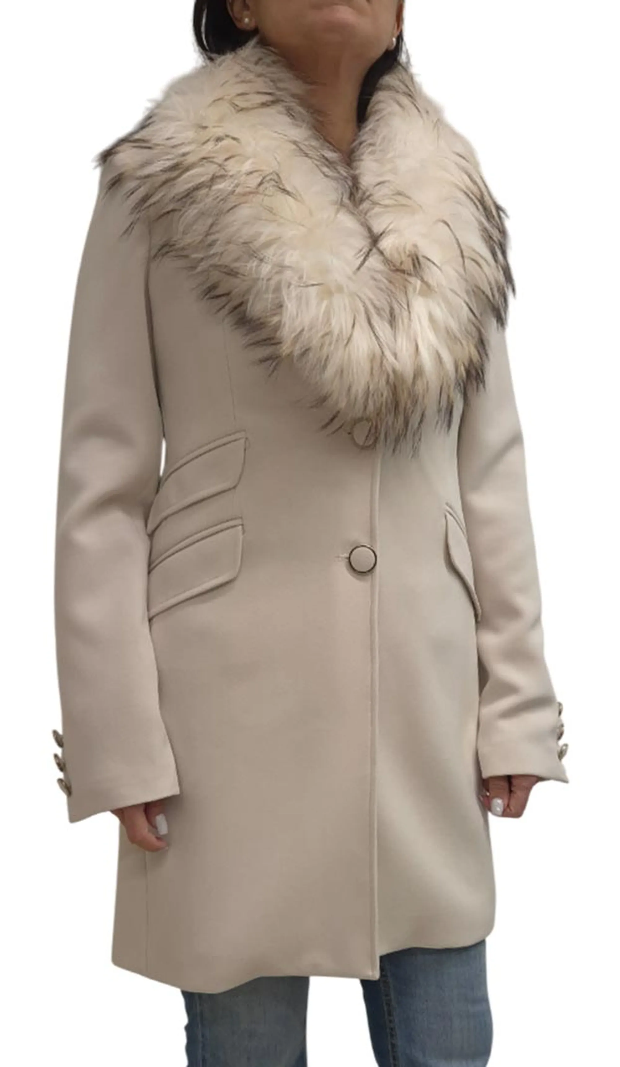 Kocca Cappotto Jolukafur Avorio Jolukafur 168638