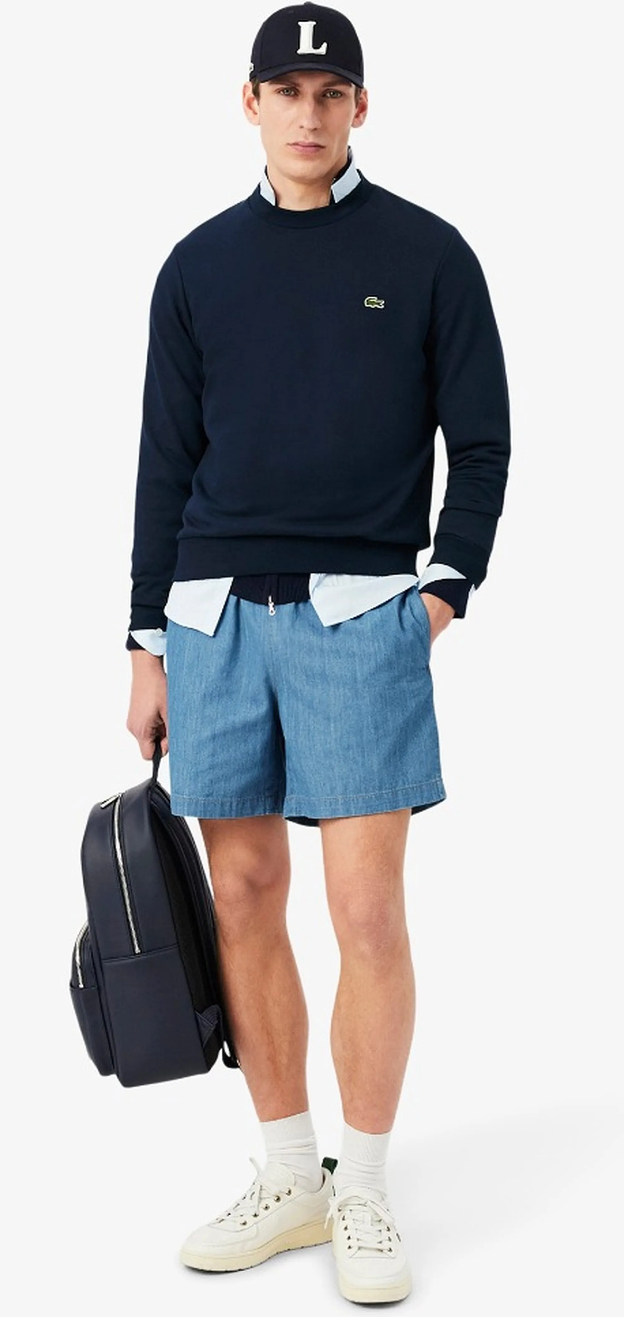Lacoste B'Classic Fit Fleece Fabric Sweatshirt' Blu Sh9801 192765