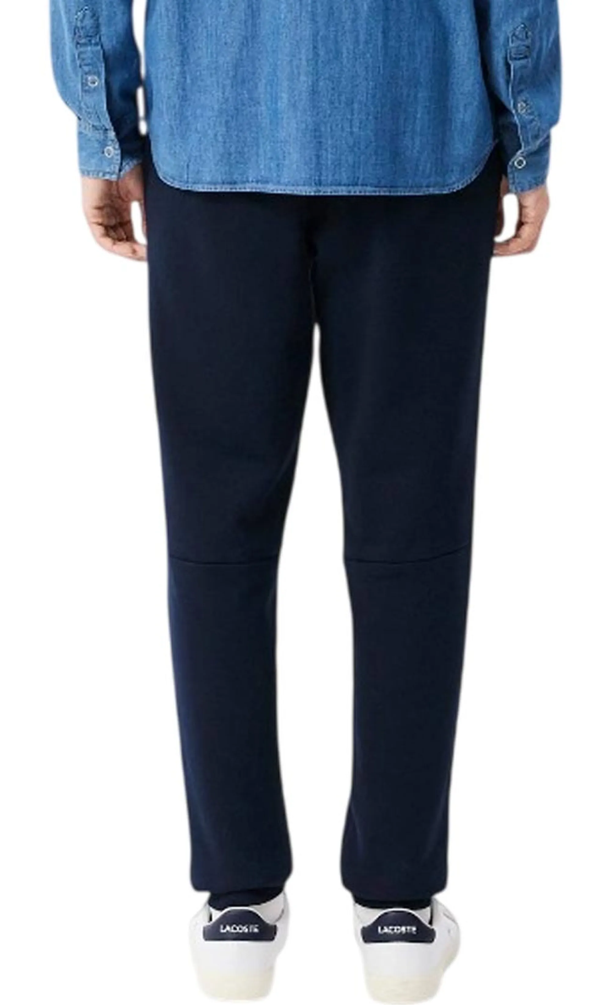Lacoste Pantalone In Tessuto Felpato Blu Xh8869 187737